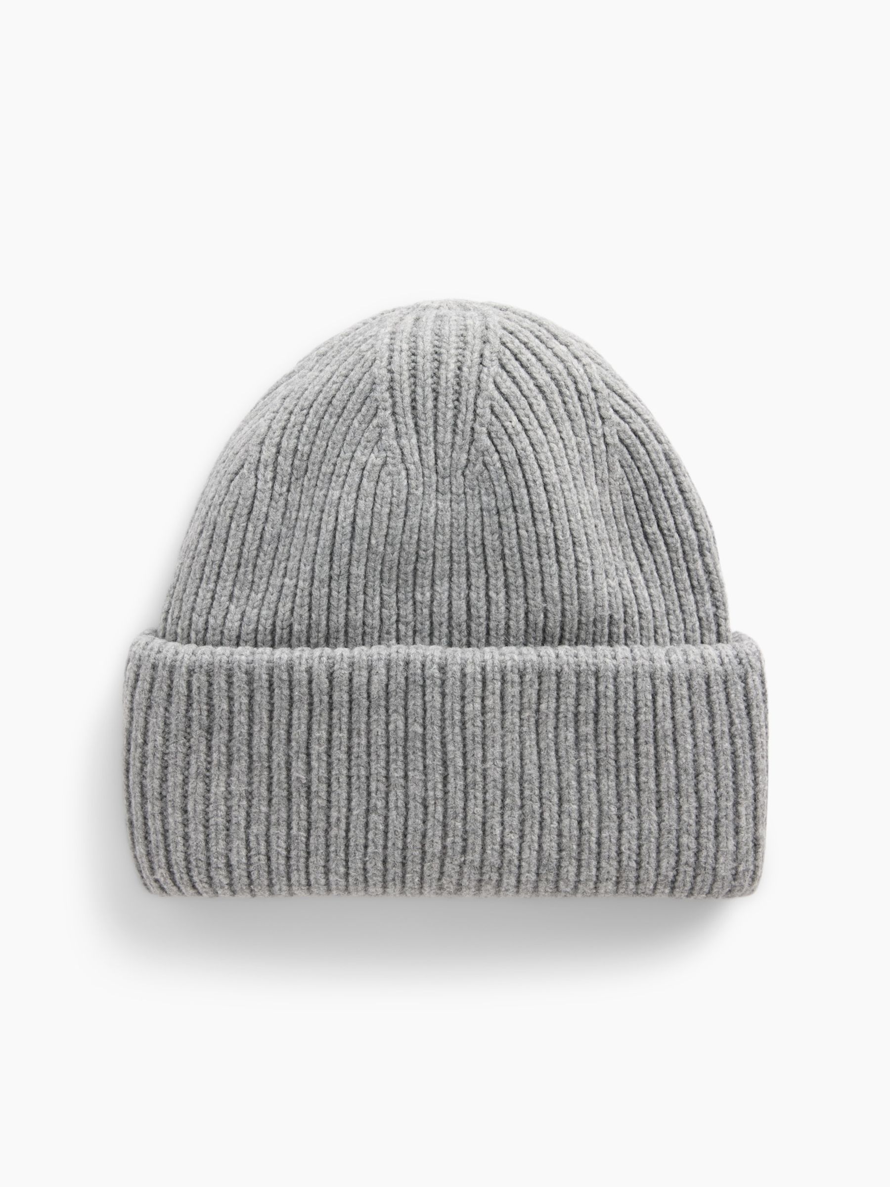 Grey CashSoft Chunky Beanie - Image 1 of 2 Grey CashSoft Chunky Beanie - Image 1 of 2