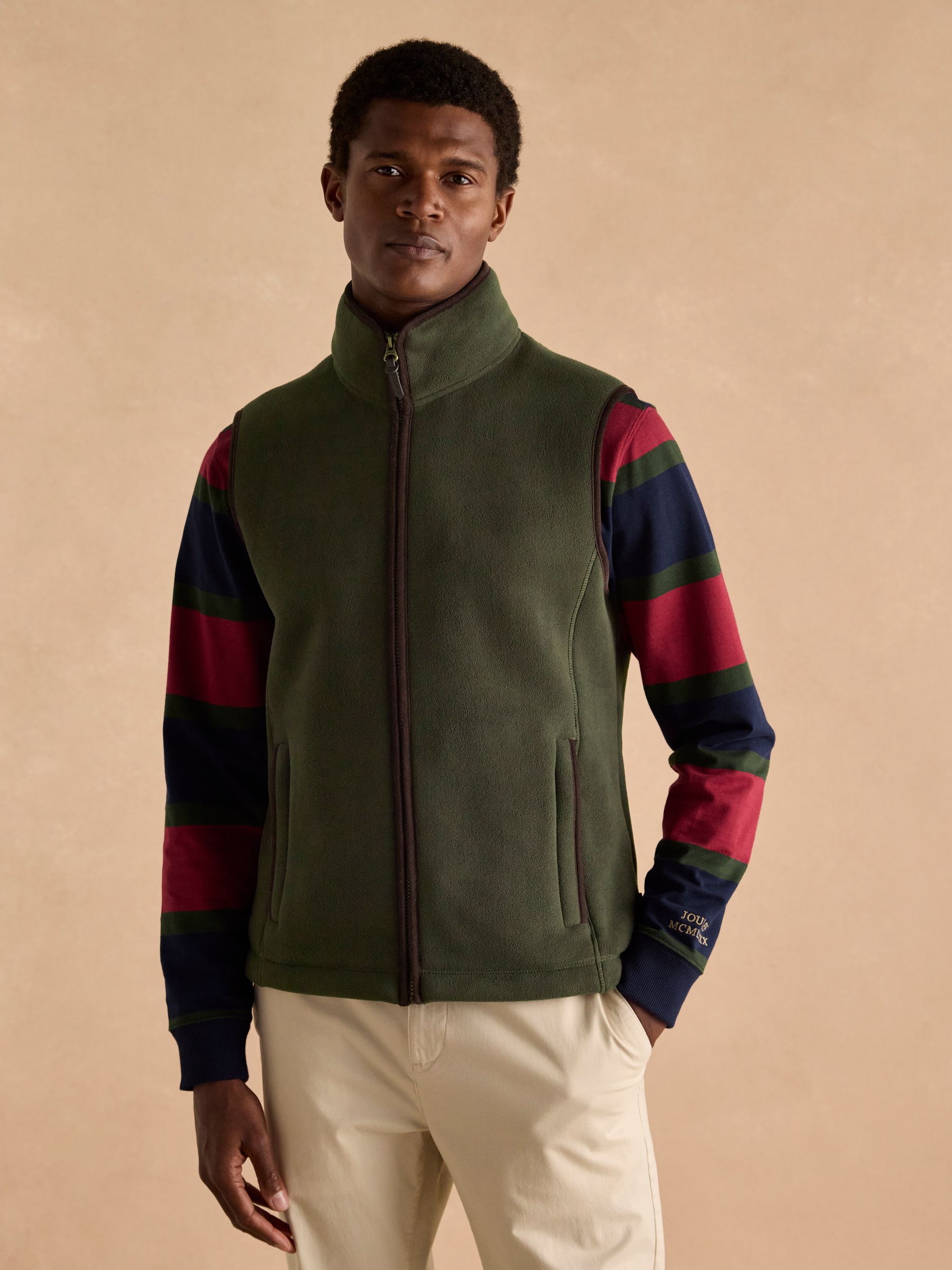 Greenfield Green Full Zip Fleece Gilet - Image 1 of 8