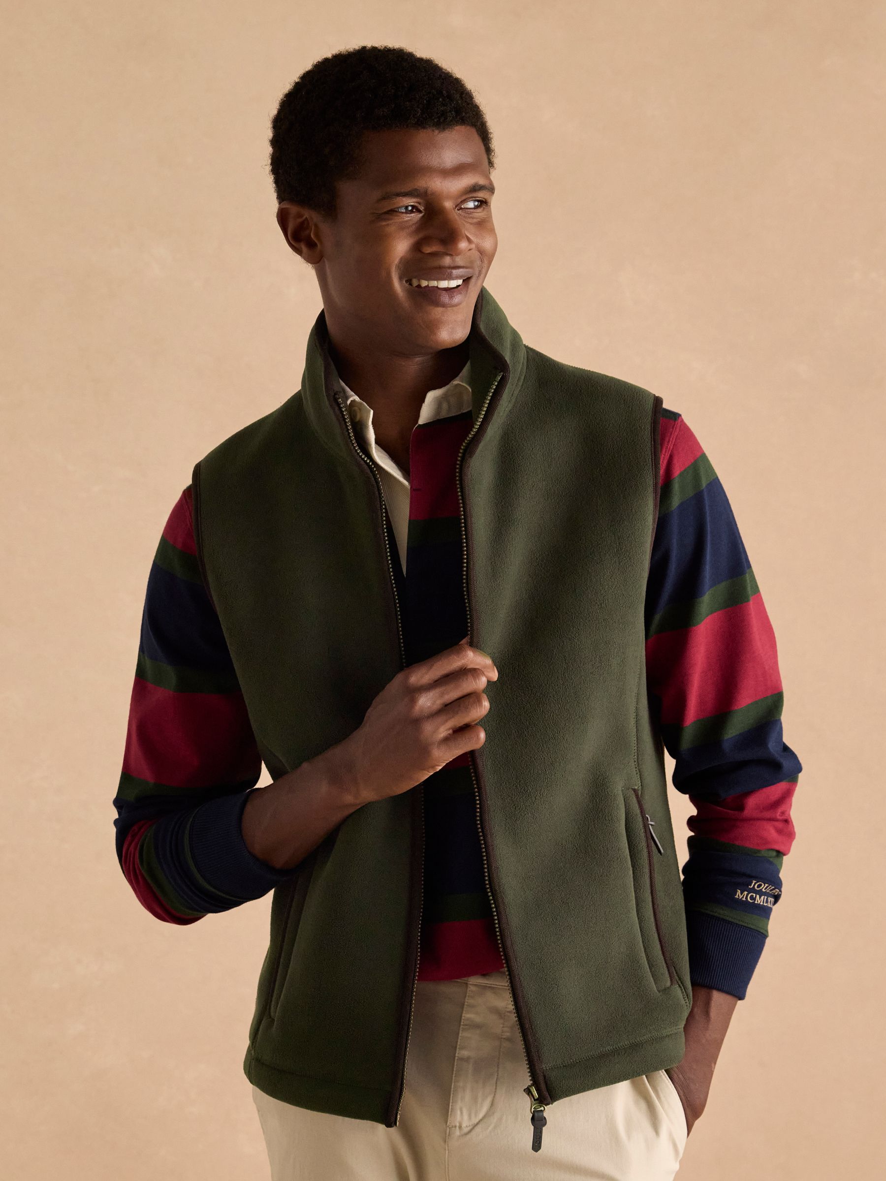 Greenfield Green Full Zip Fleece Gilet - Image 4 of 8
