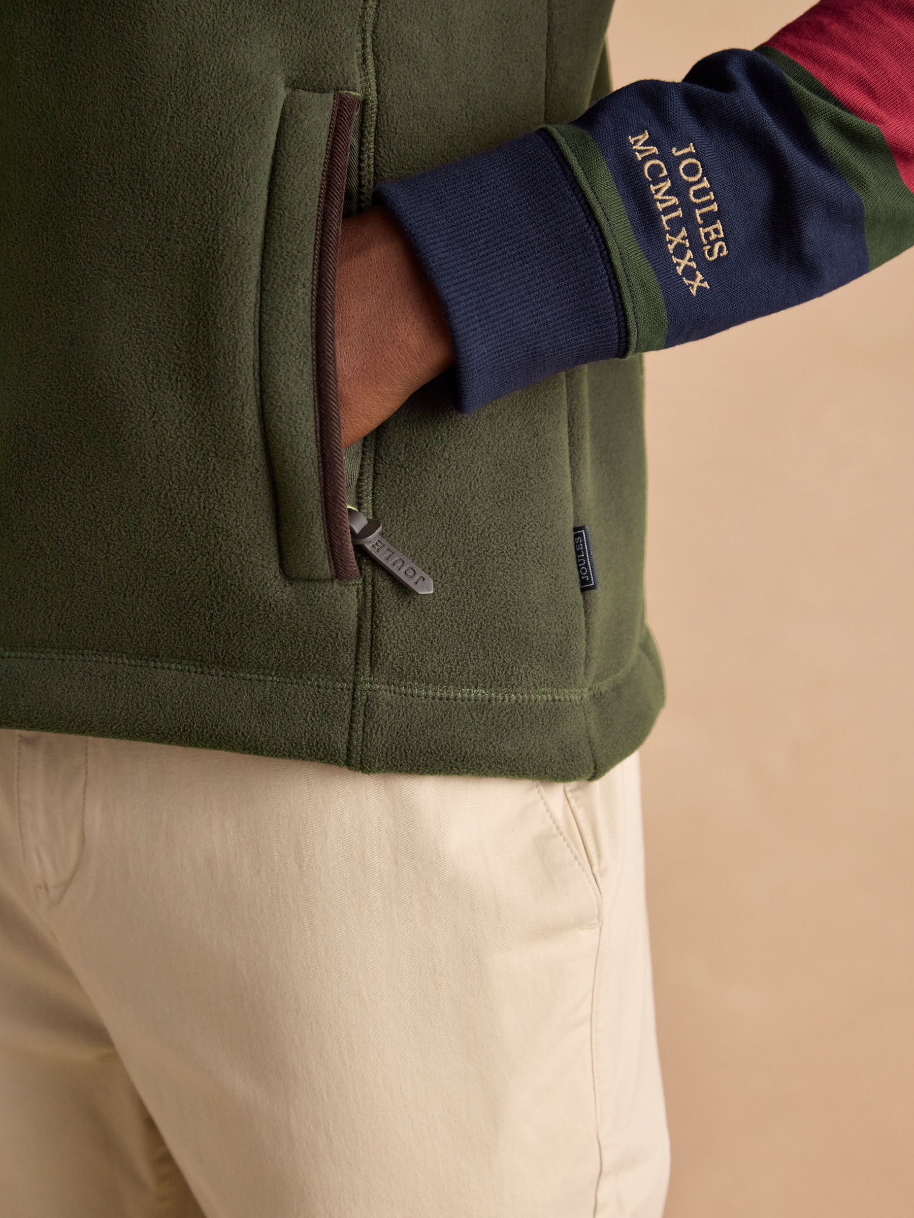 Greenfield Green Full Zip Fleece Gilet - Image 8 of 8