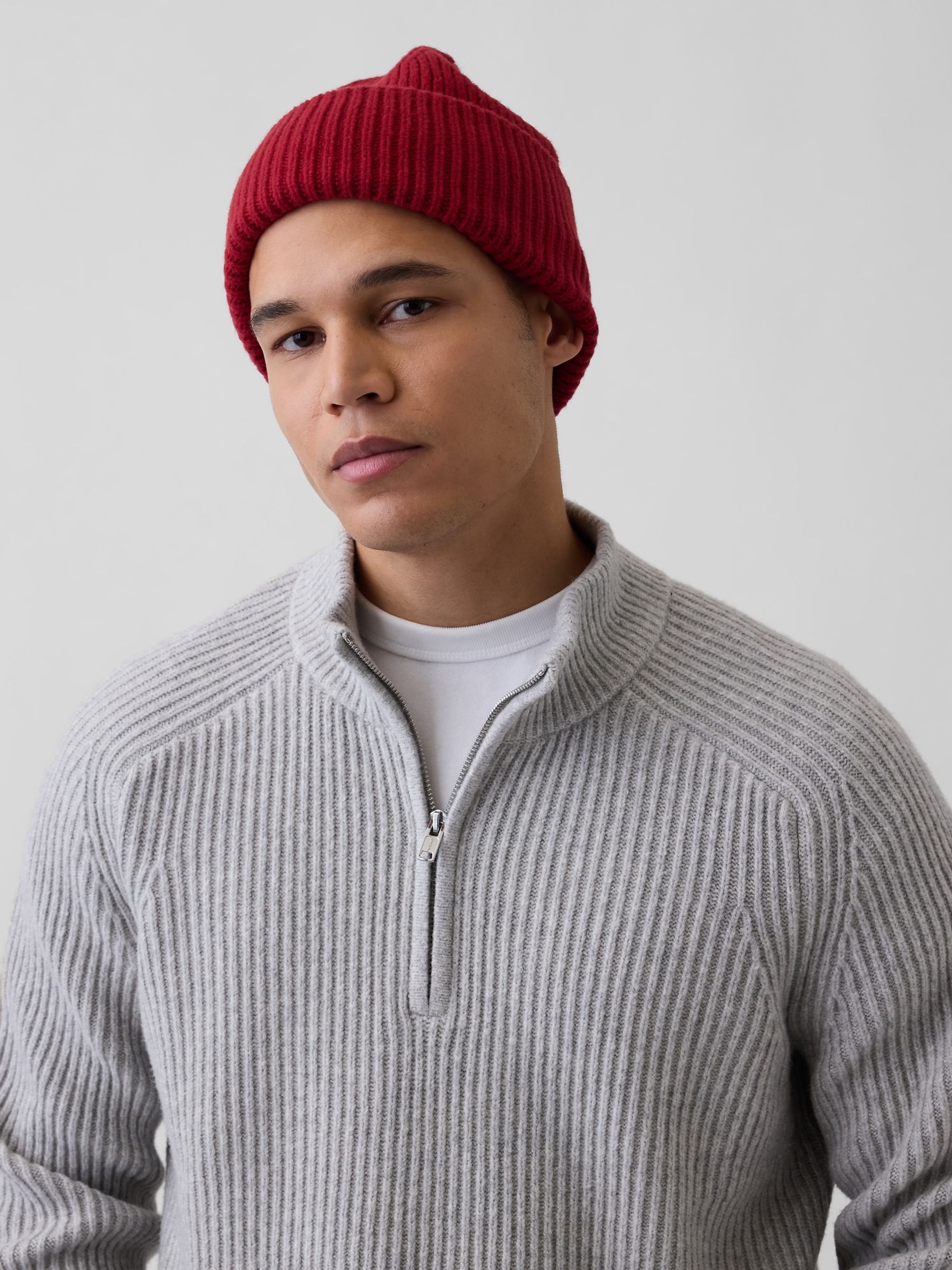 Red CashSoft Chunky Beanie - Image 1 of 3