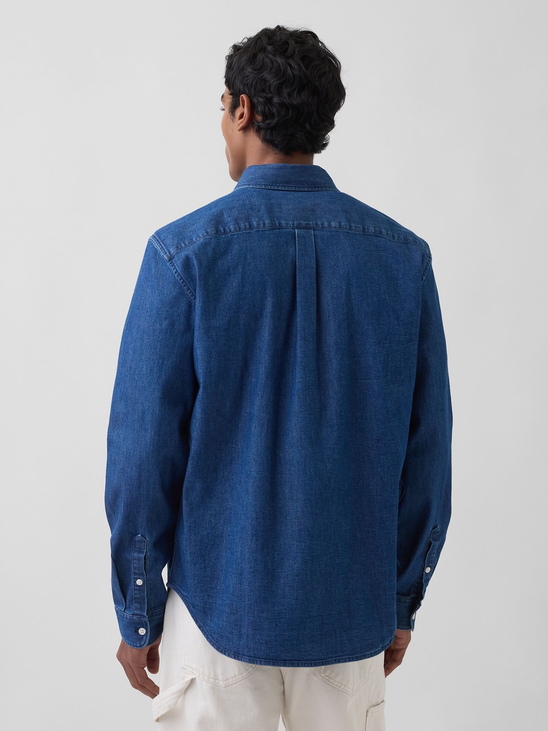 Medium Wash Denim Pocket Shirt - Image 2 of 4