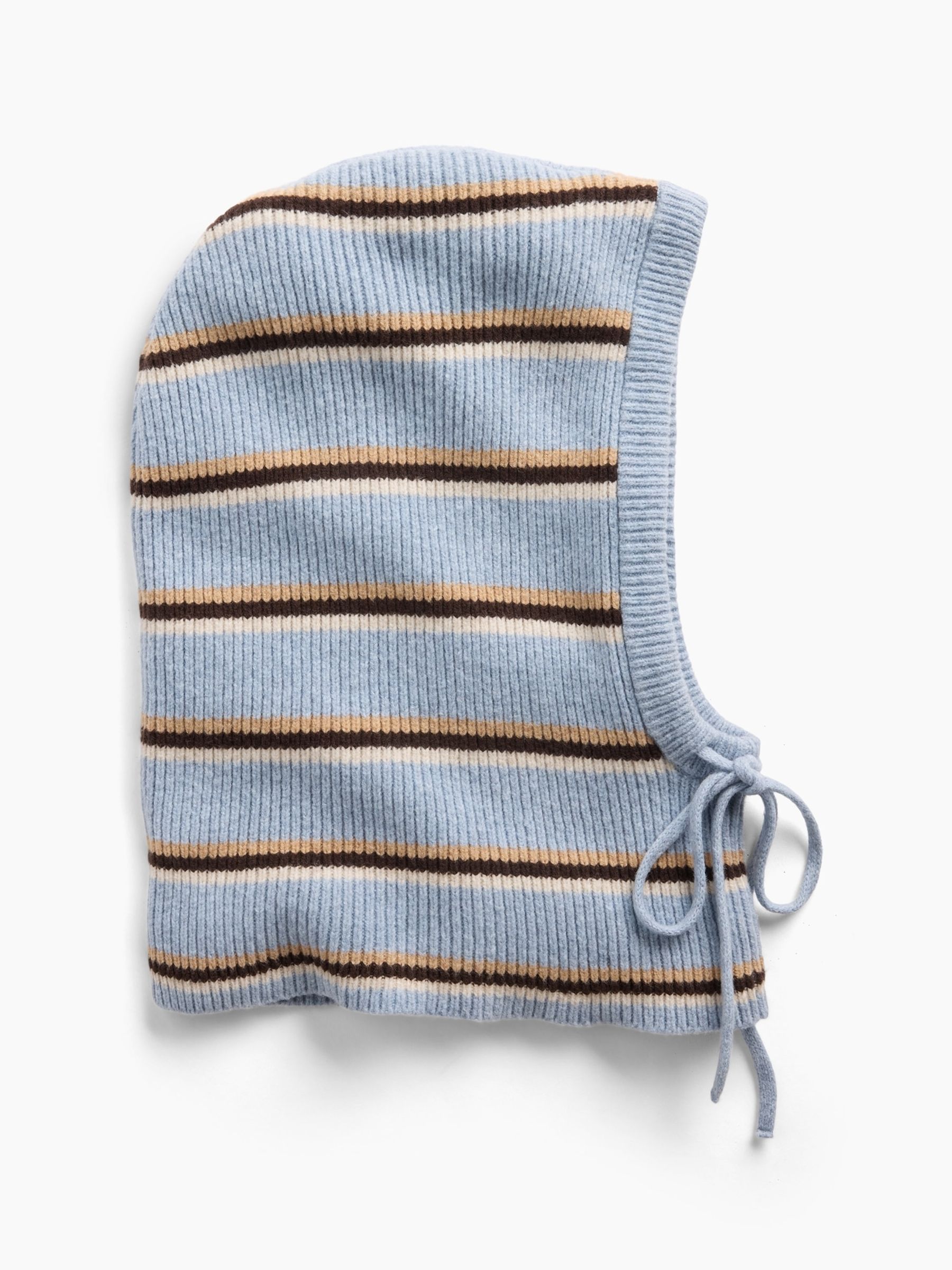 Blue CashSoft Drawcord Snood Hat - Image 2 of 3 Blue CashSoft Drawcord Snood Hat - Image 2 of 3
