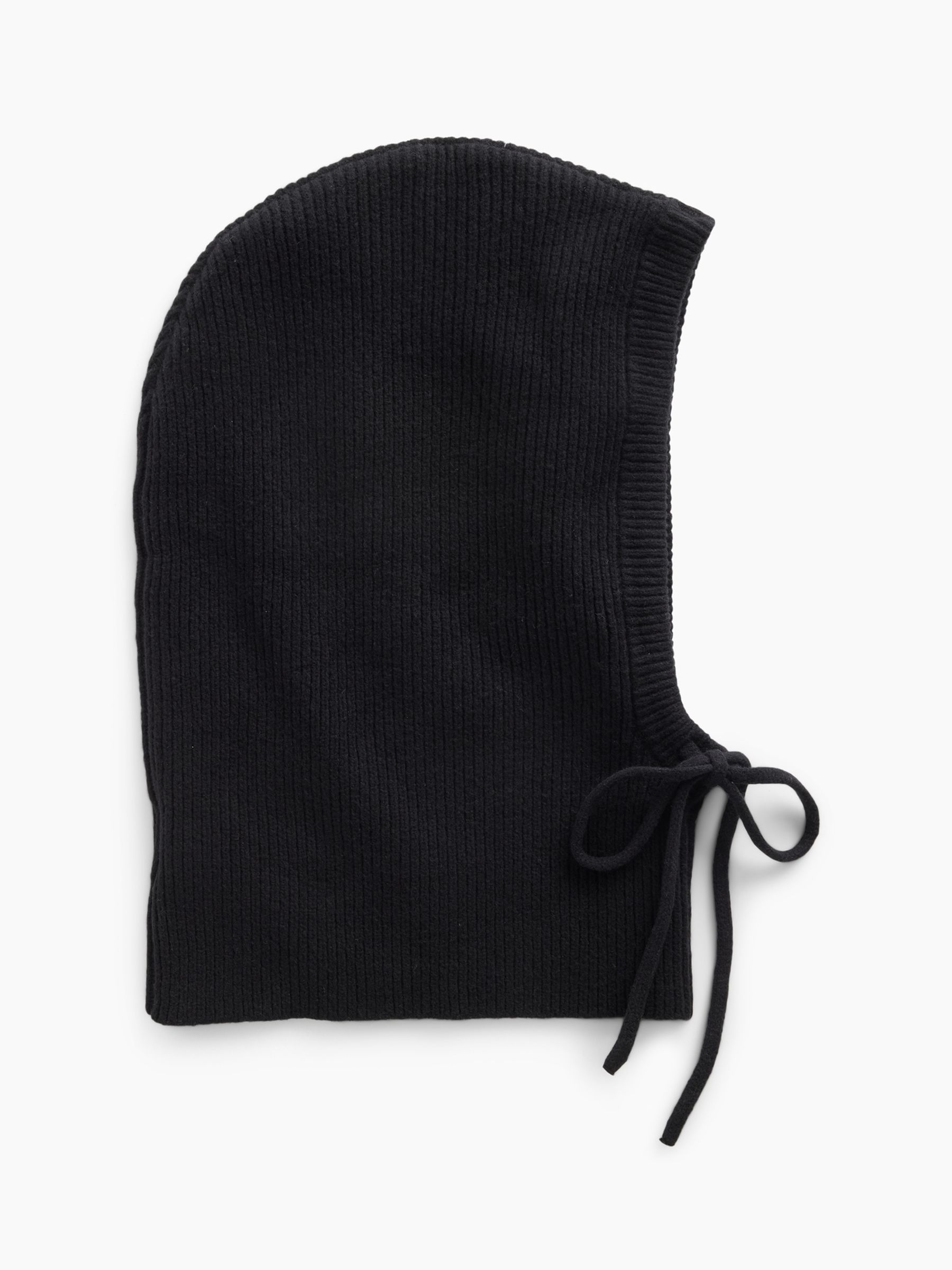 Black CashSoft Drawcord Snood Hat - Image 1 of 2 Black CashSoft Drawcord Snood Hat - Image 1 of 2