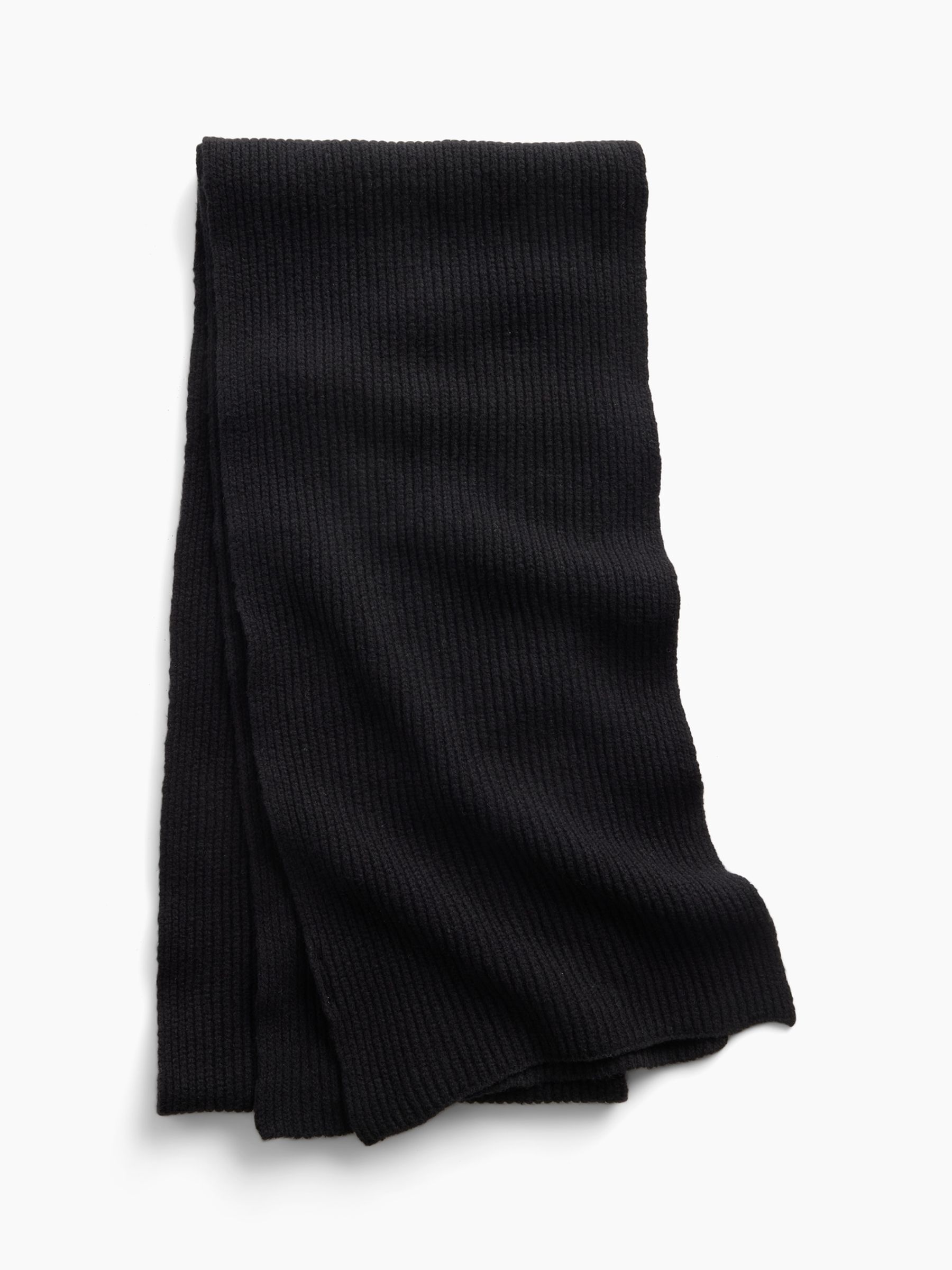 Black CashSoft Ribbed Scarf - Image 1 of 2 Black CashSoft Ribbed Scarf - Image 1 of 2