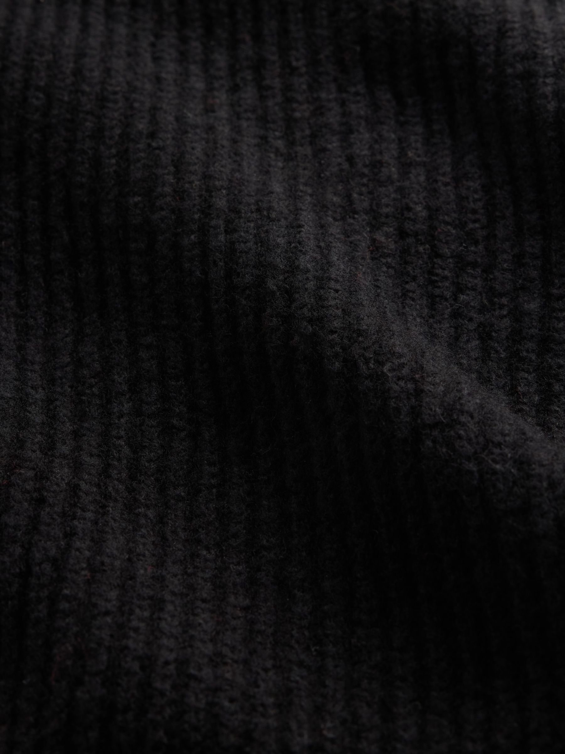 Black CashSoft Ribbed Scarf - Image 2 of 2