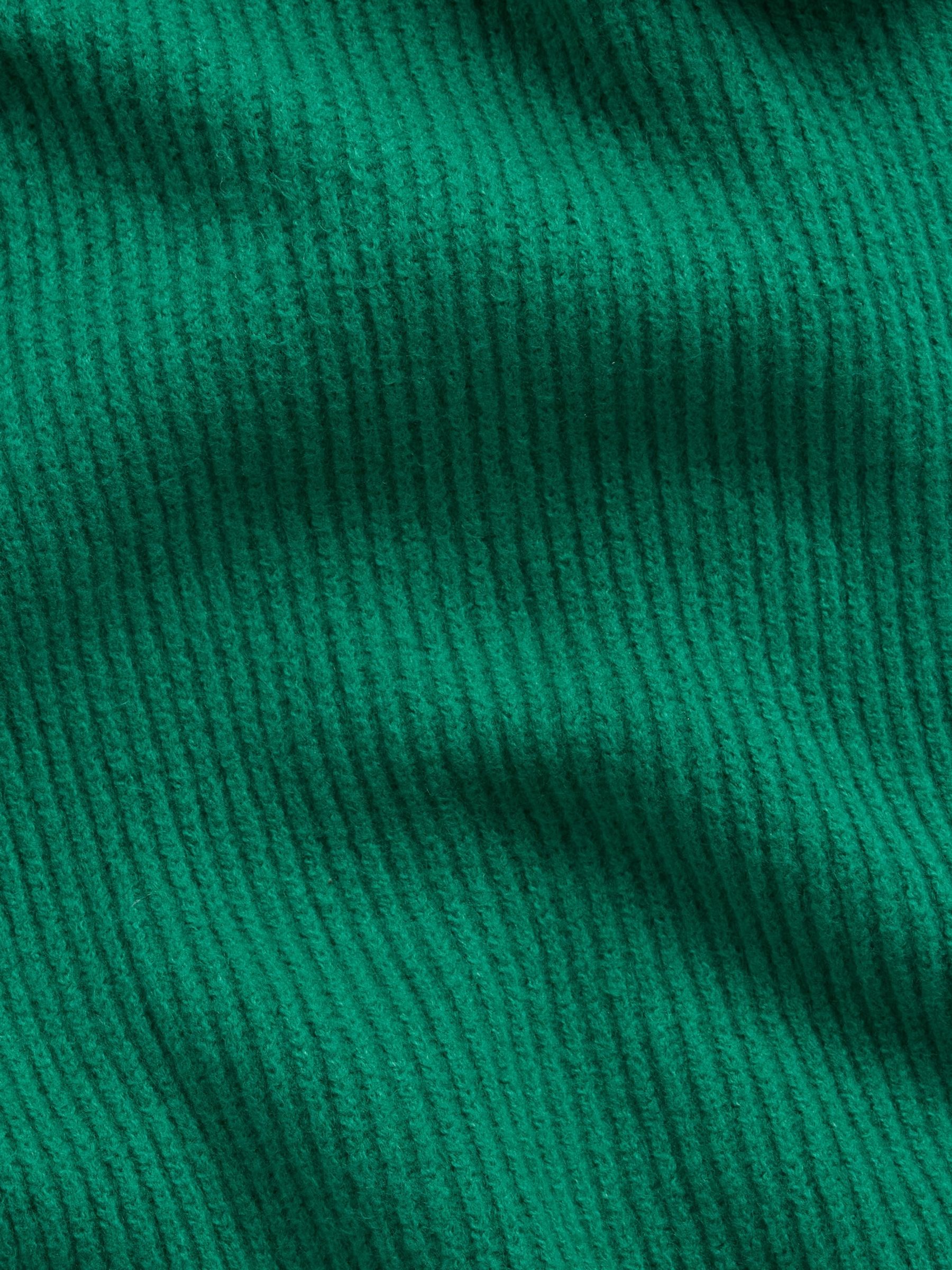 Green CashSoft Ribbed Scarf - Image 2 of 2 Green CashSoft Ribbed Scarf - Image 2 of 2
