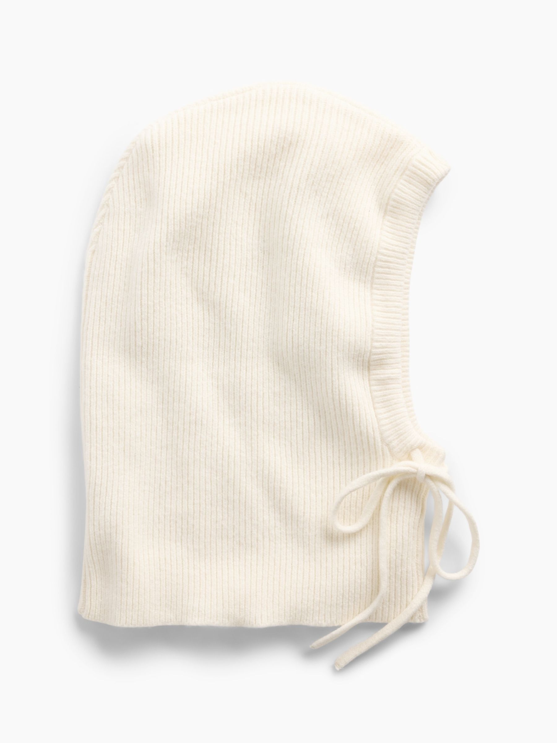Cream CashSoft Drawcord Snood Hat - Image 2 of 3 Cream CashSoft Drawcord Snood Hat - Image 2 of 3
