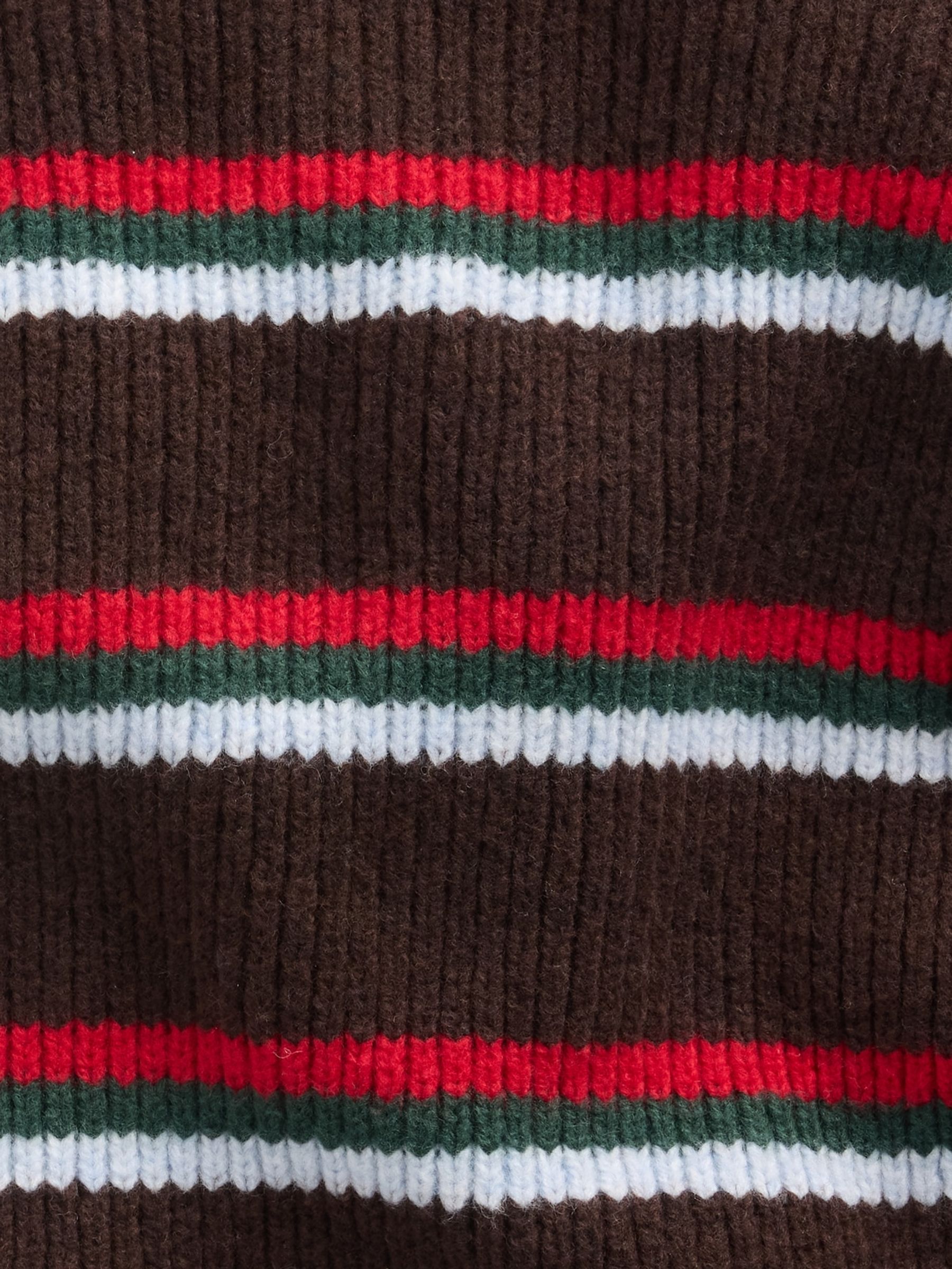 Brown Stripe CashSoft Drawcord Snood Hat - Image 2 of 2