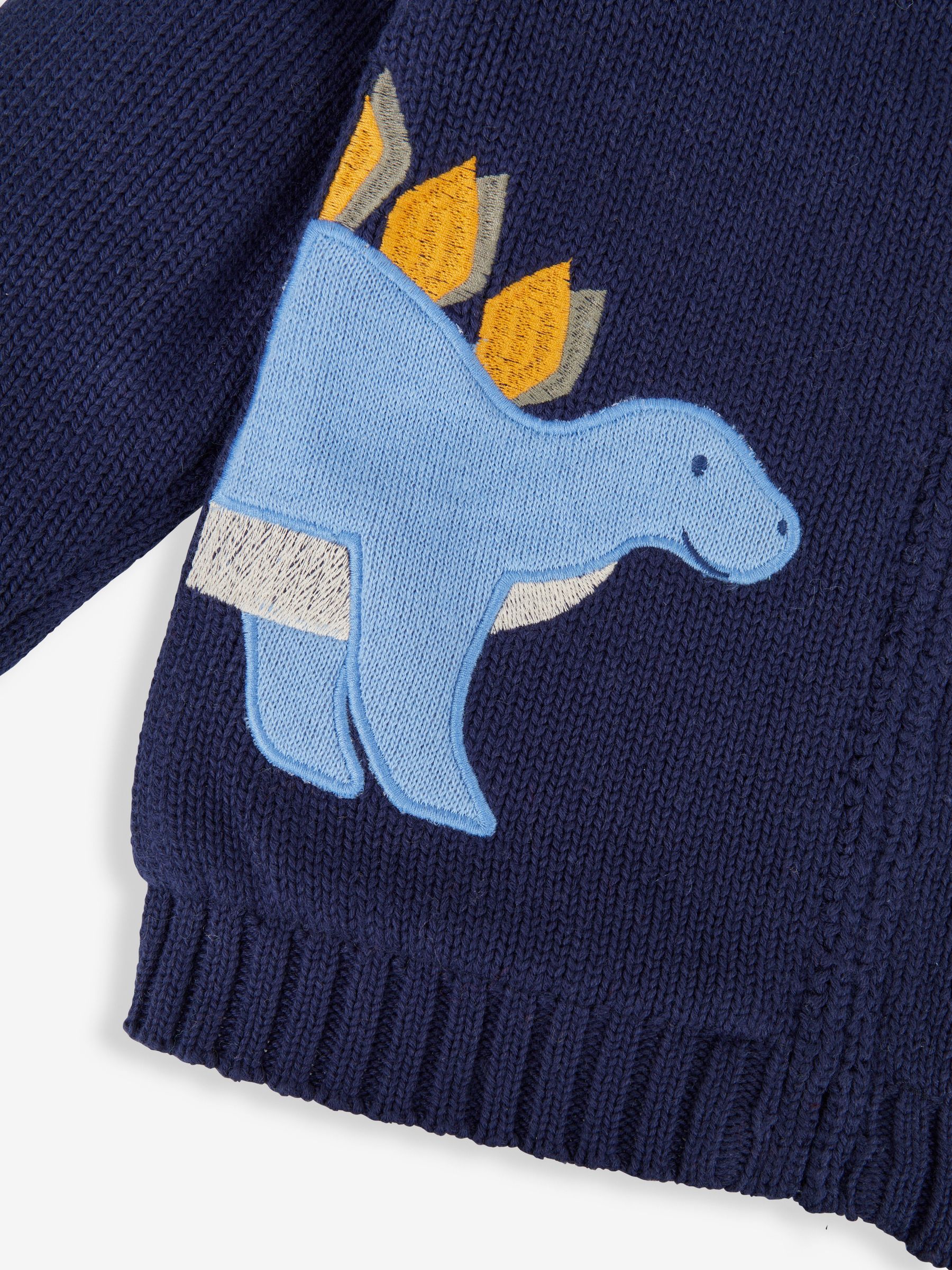 Navy Boys' Dino Novelty Hooded Cardigan - Image 3 of 4