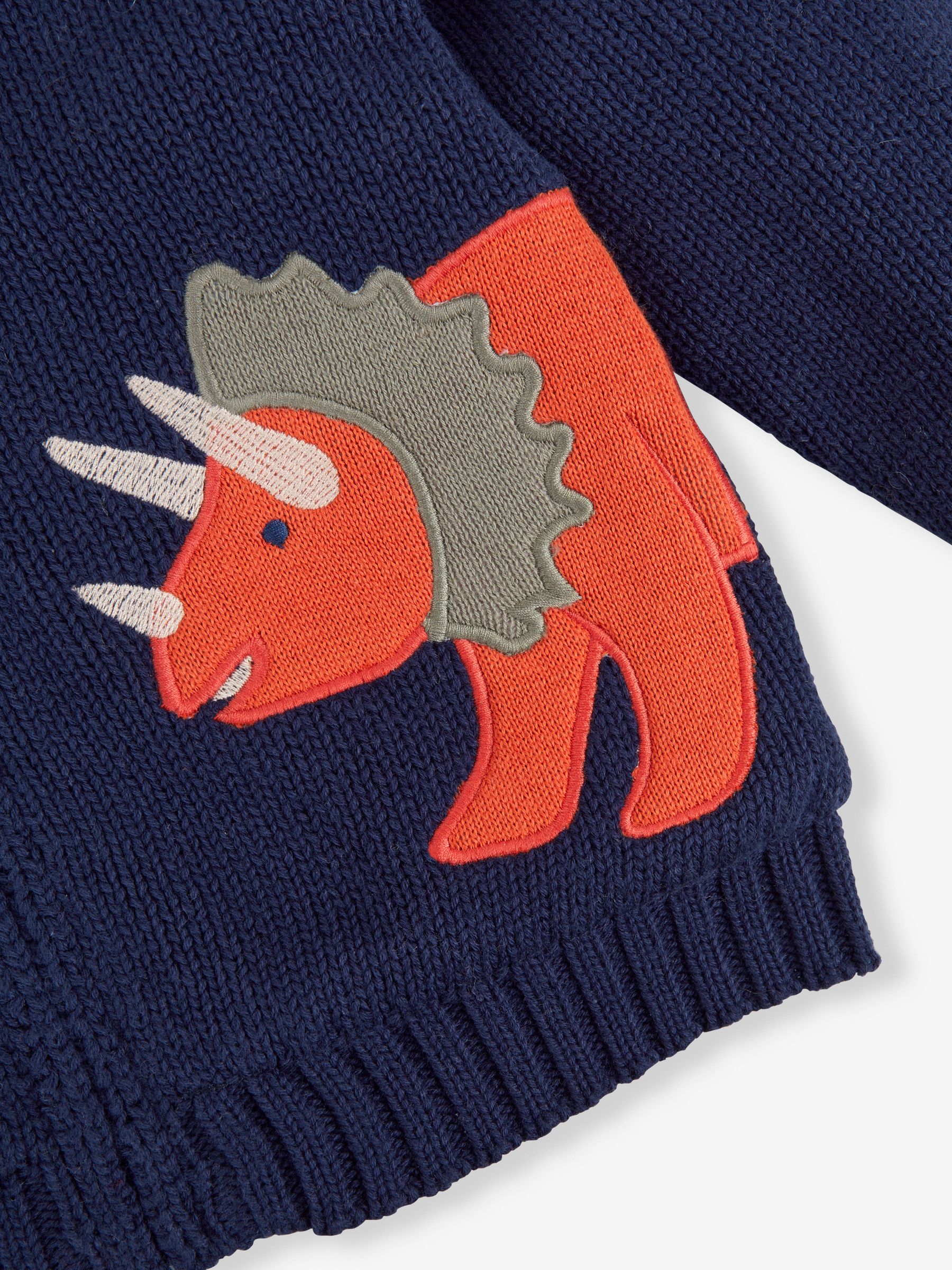 Navy Boys' Dino Novelty Hooded Cardigan - Image 4 of 4