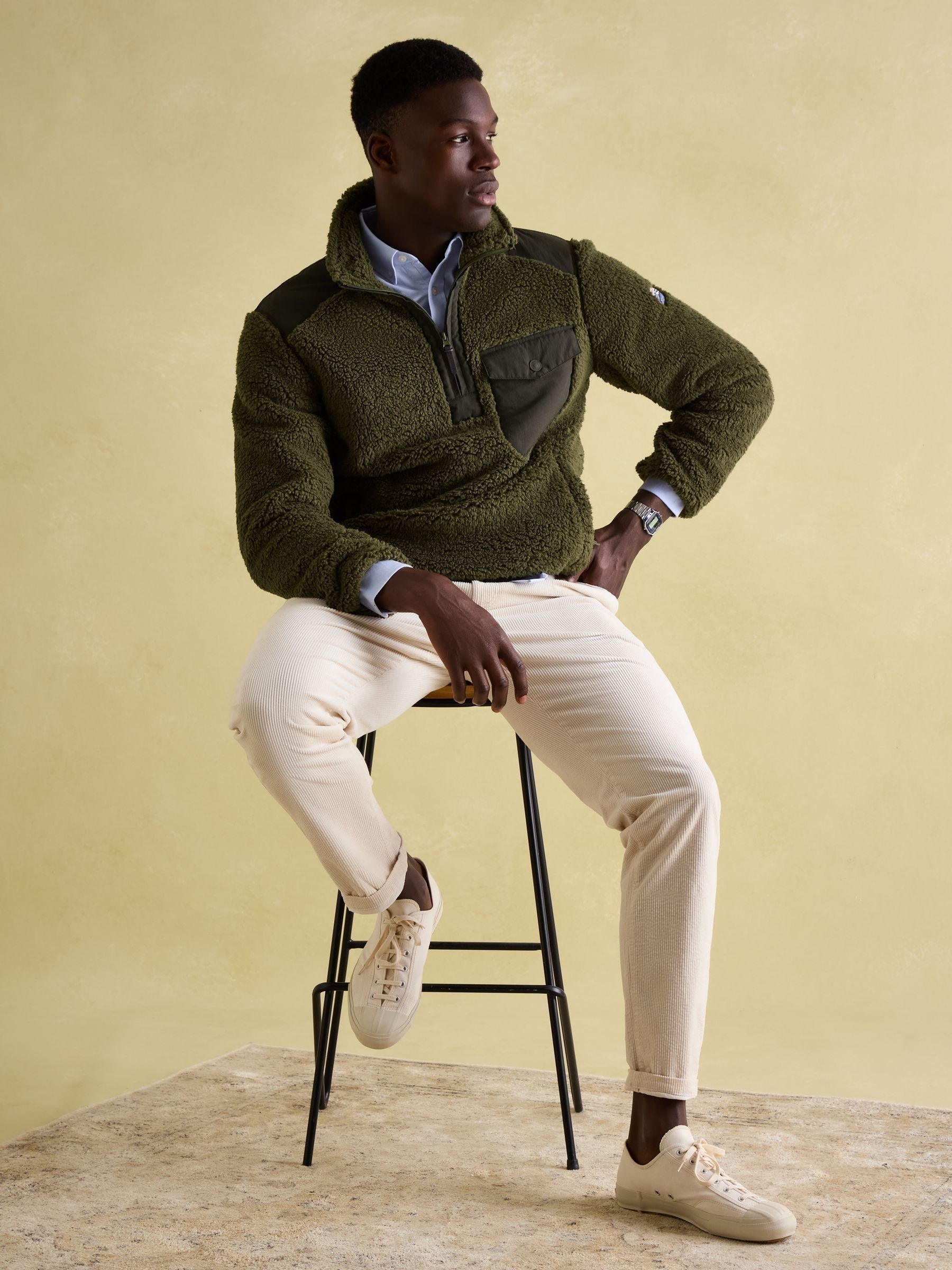 Billy Green Quarter Zip Borg Fleece Sweatshirt - Image 3 of 8