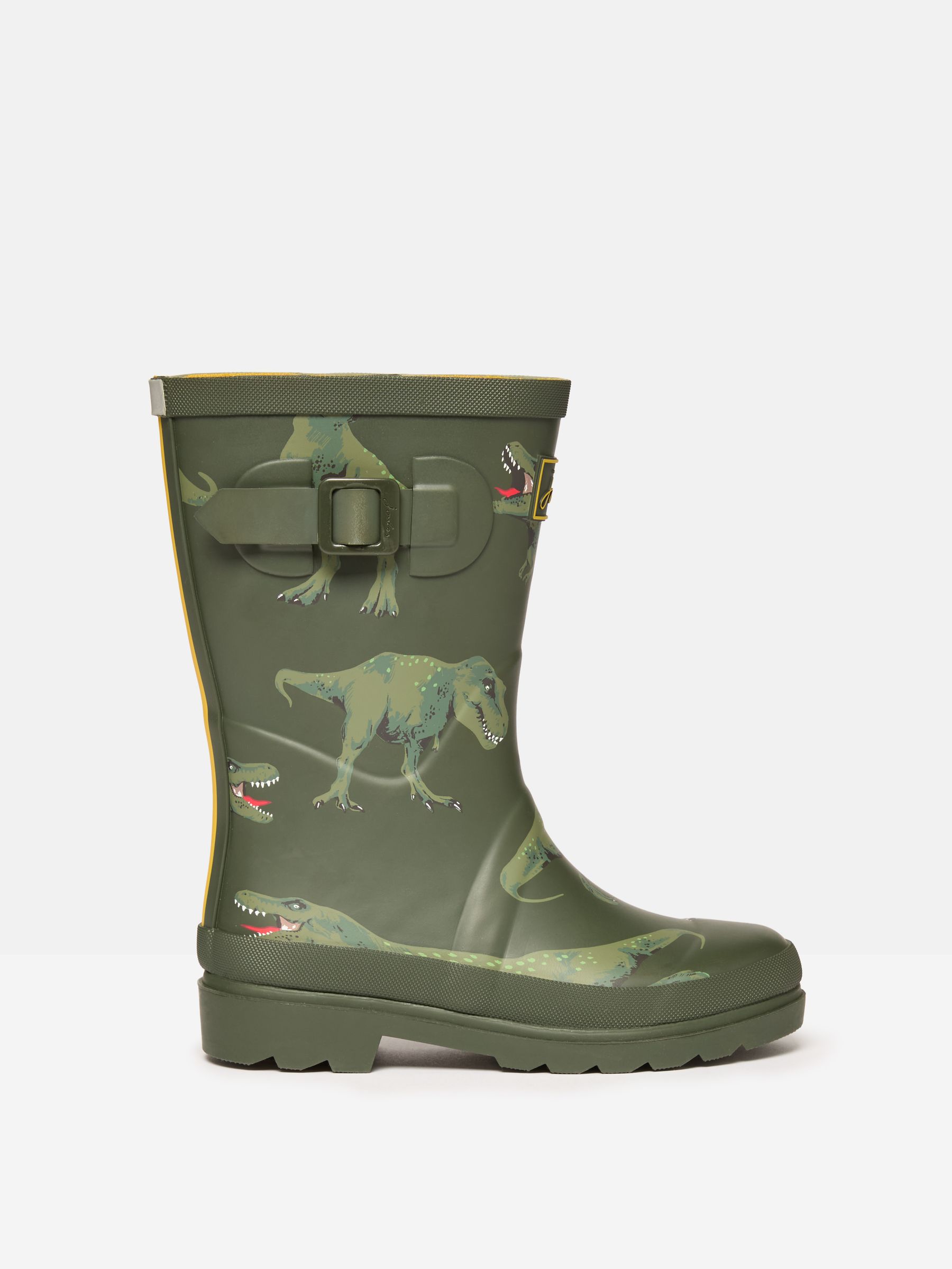 Boys' Khaki Green Printed Wellies - Image 1 of 6