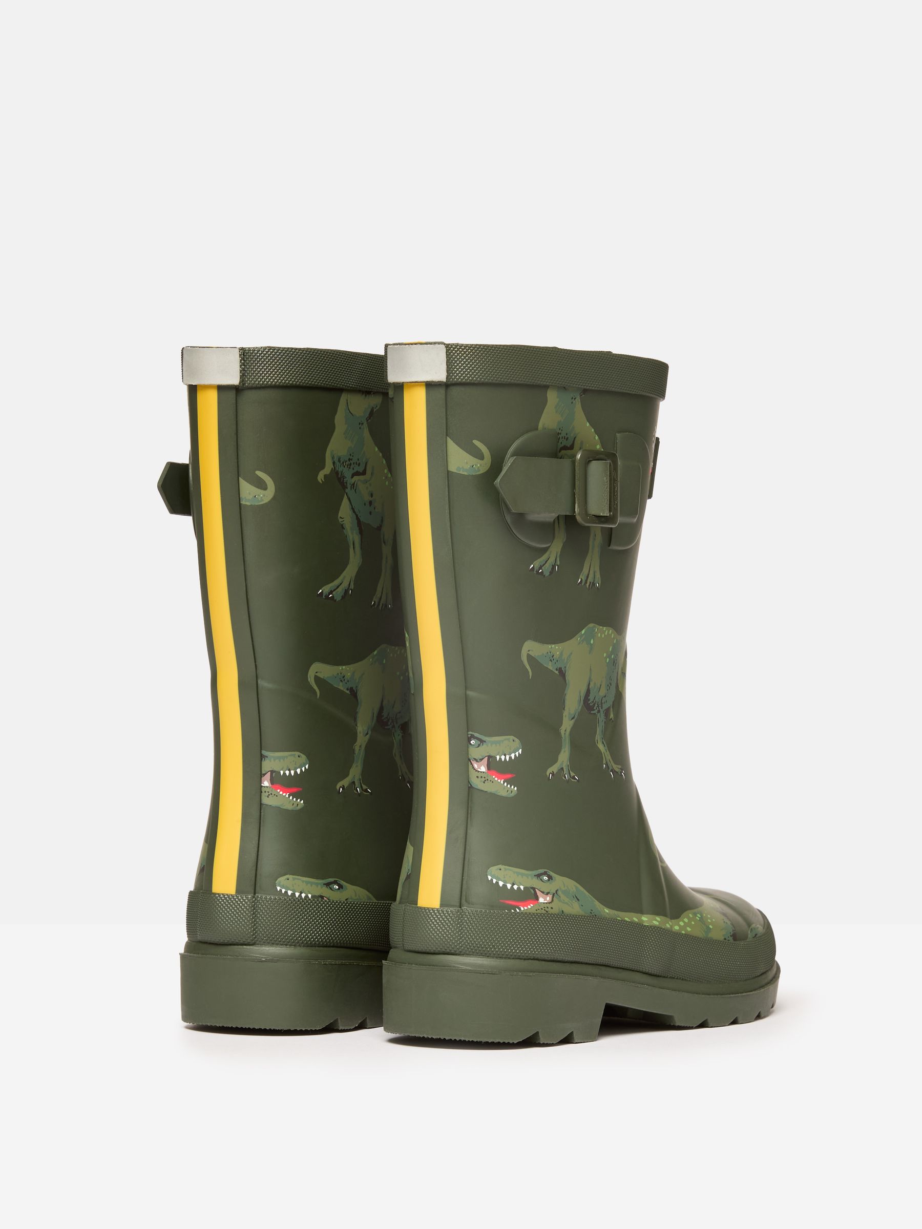 Boys' Khaki Green Printed Wellies - Image 3 of 6