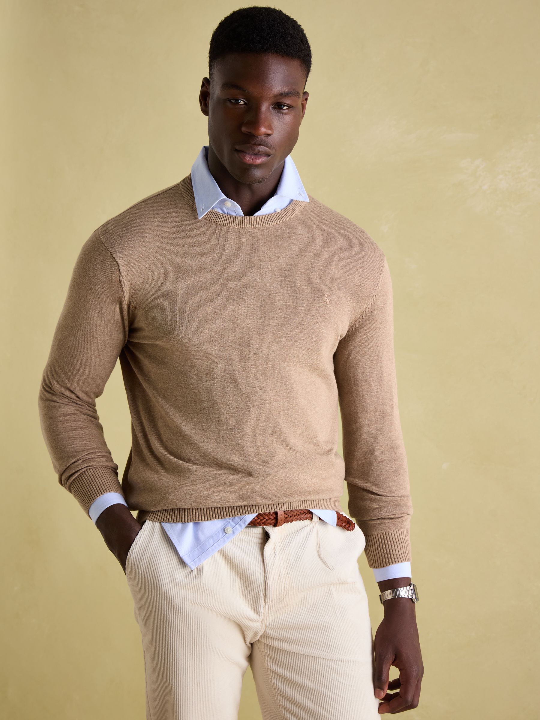 Hillside Oat Crew Neck Knitted Jumper - Image 3 of 7