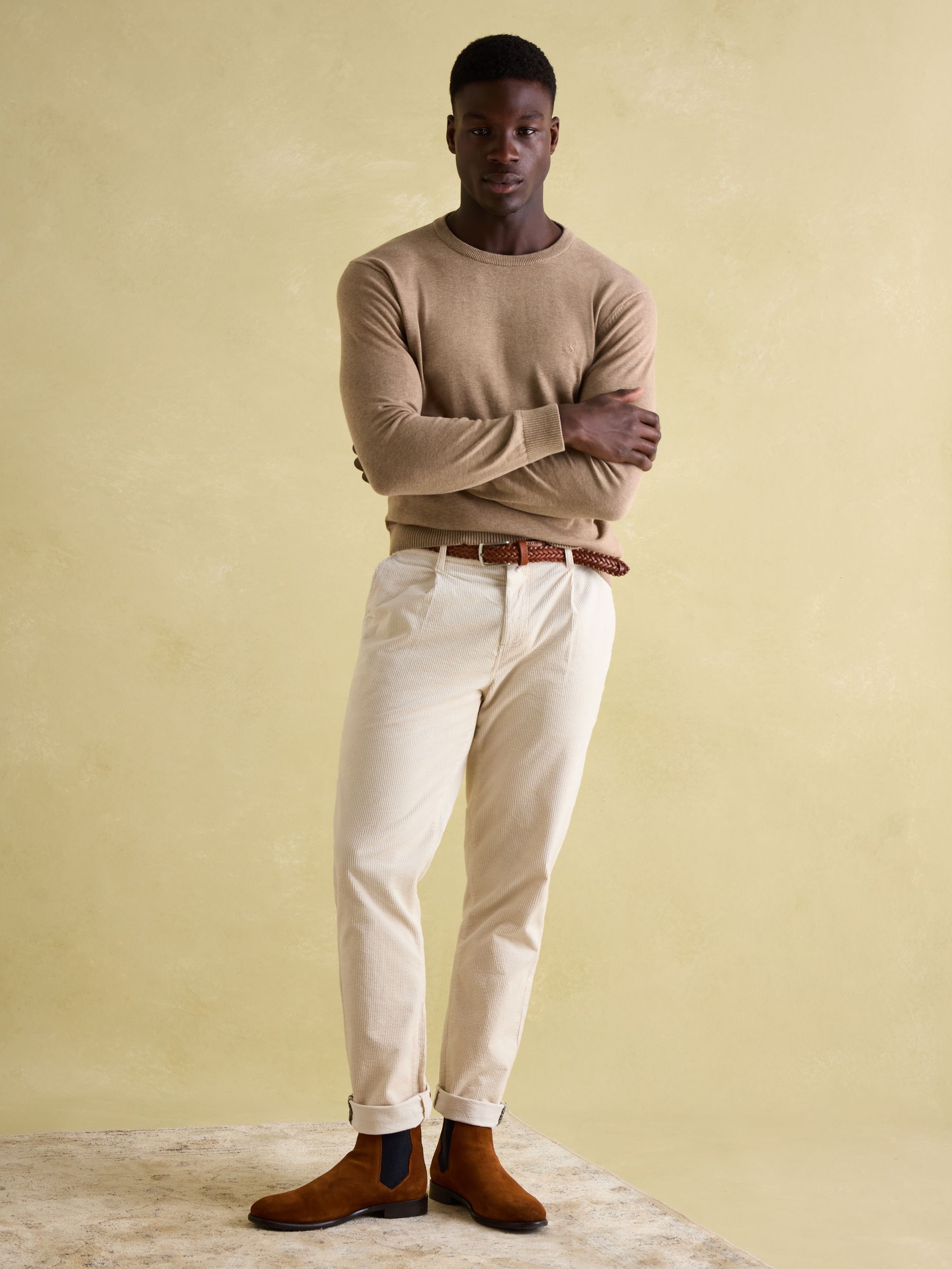 Hillside Oat Crew Neck Knitted Jumper - Image 4 of 7