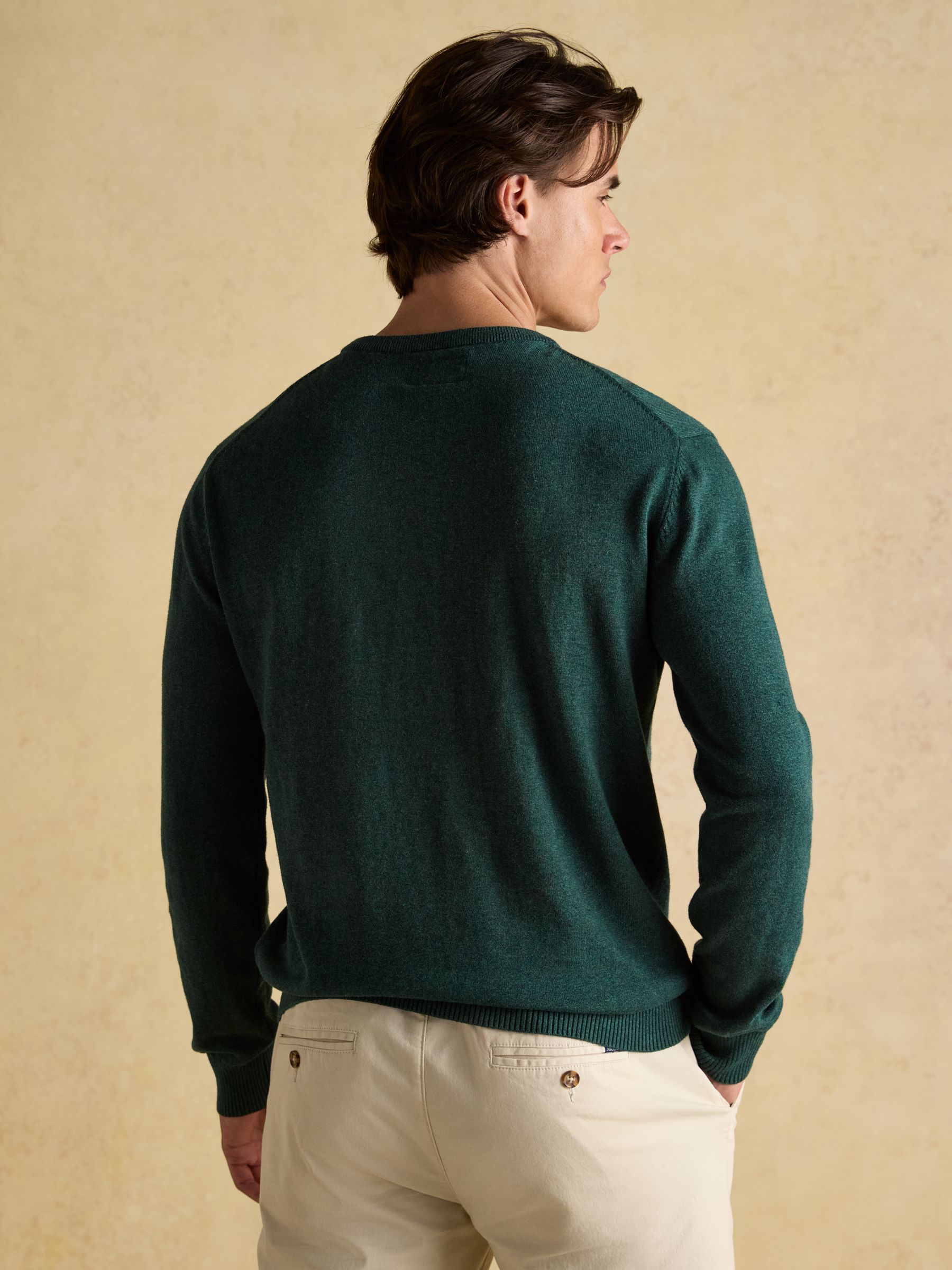 Hillside Dark Green Crew Neck Knitted Jumper - Image 2 of 8