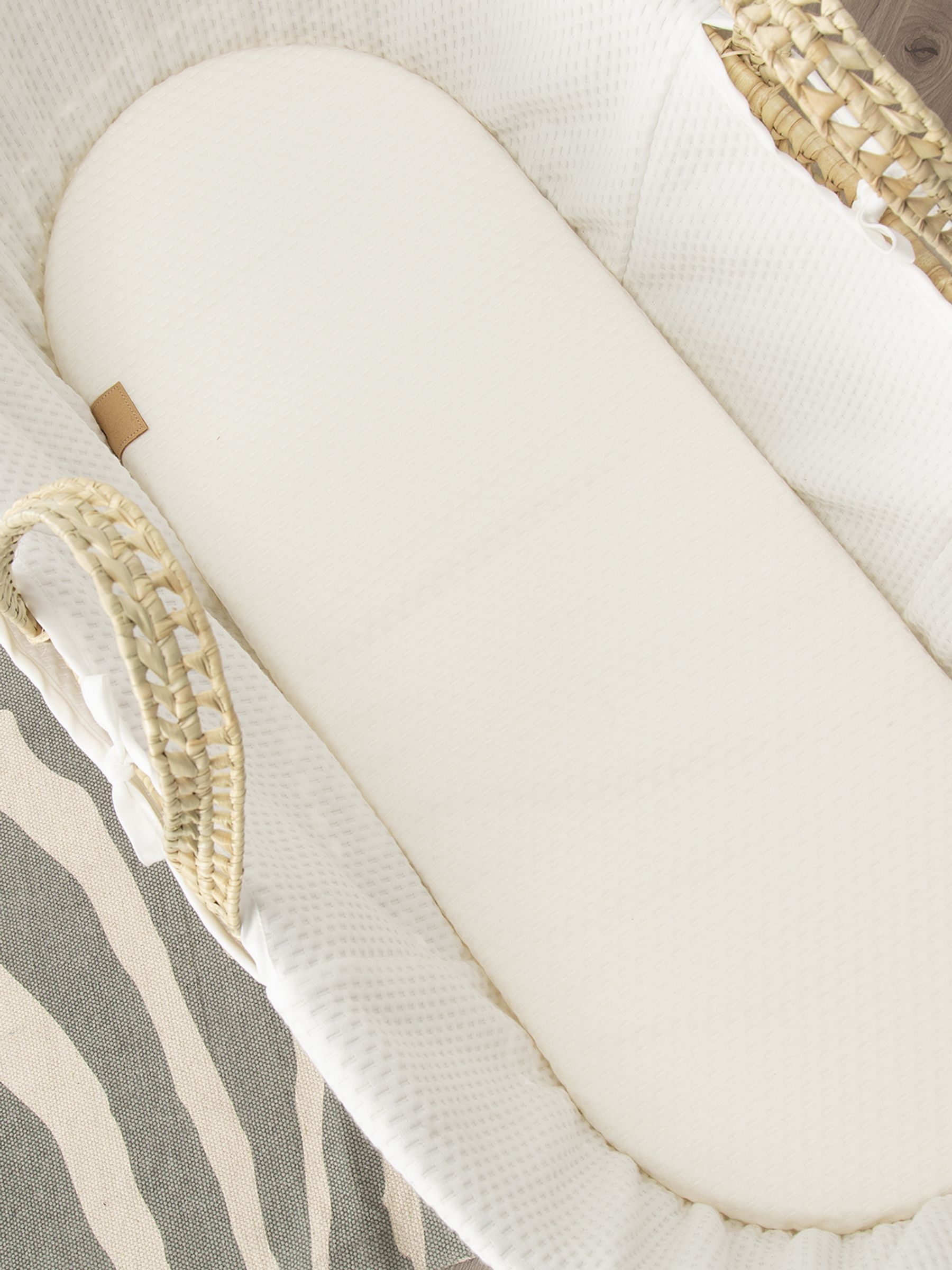 Cuddleco White Hypo Allergenic Small Moses Basket Mattress - Image 1 of 5