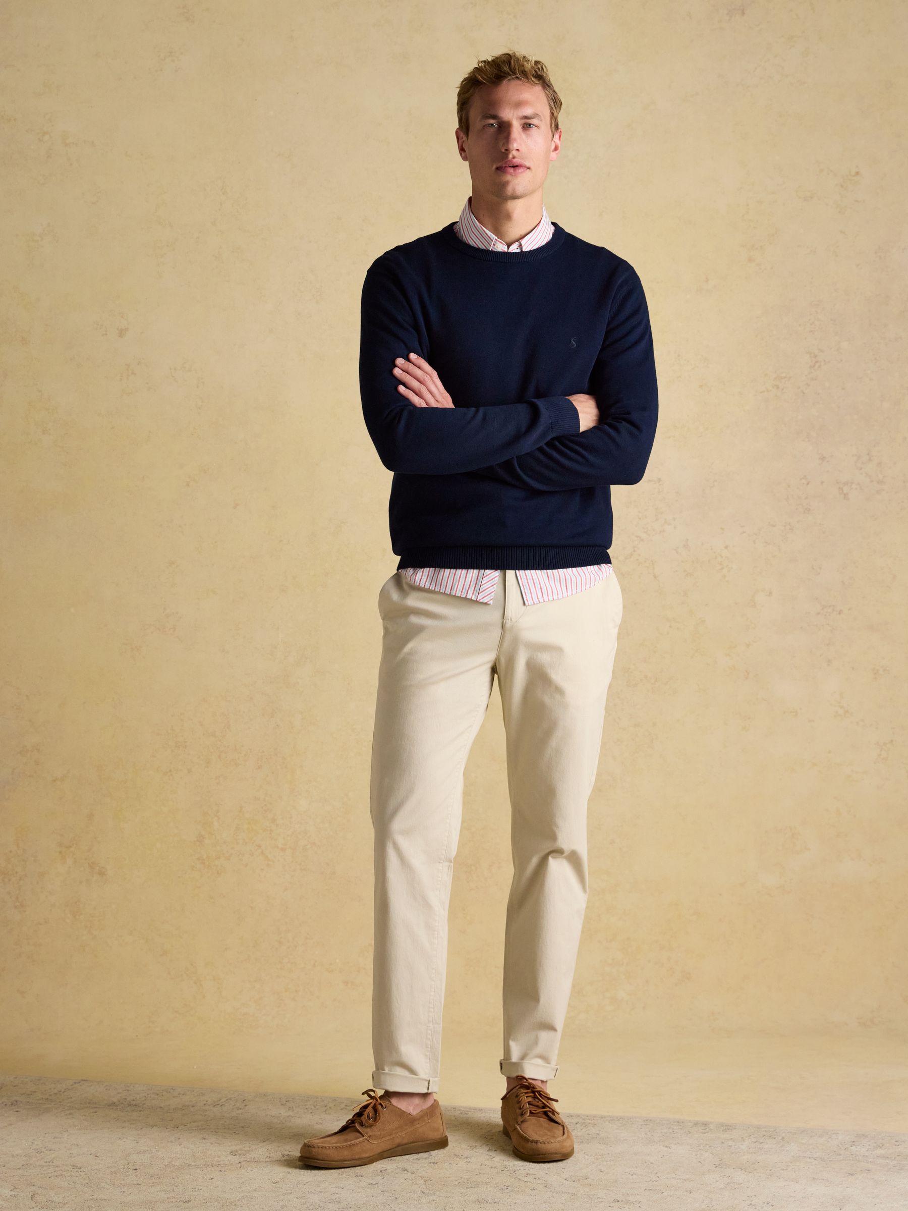 Hillside Navy Blue Crew Neck Knitted Jumper - Image 3 of 7