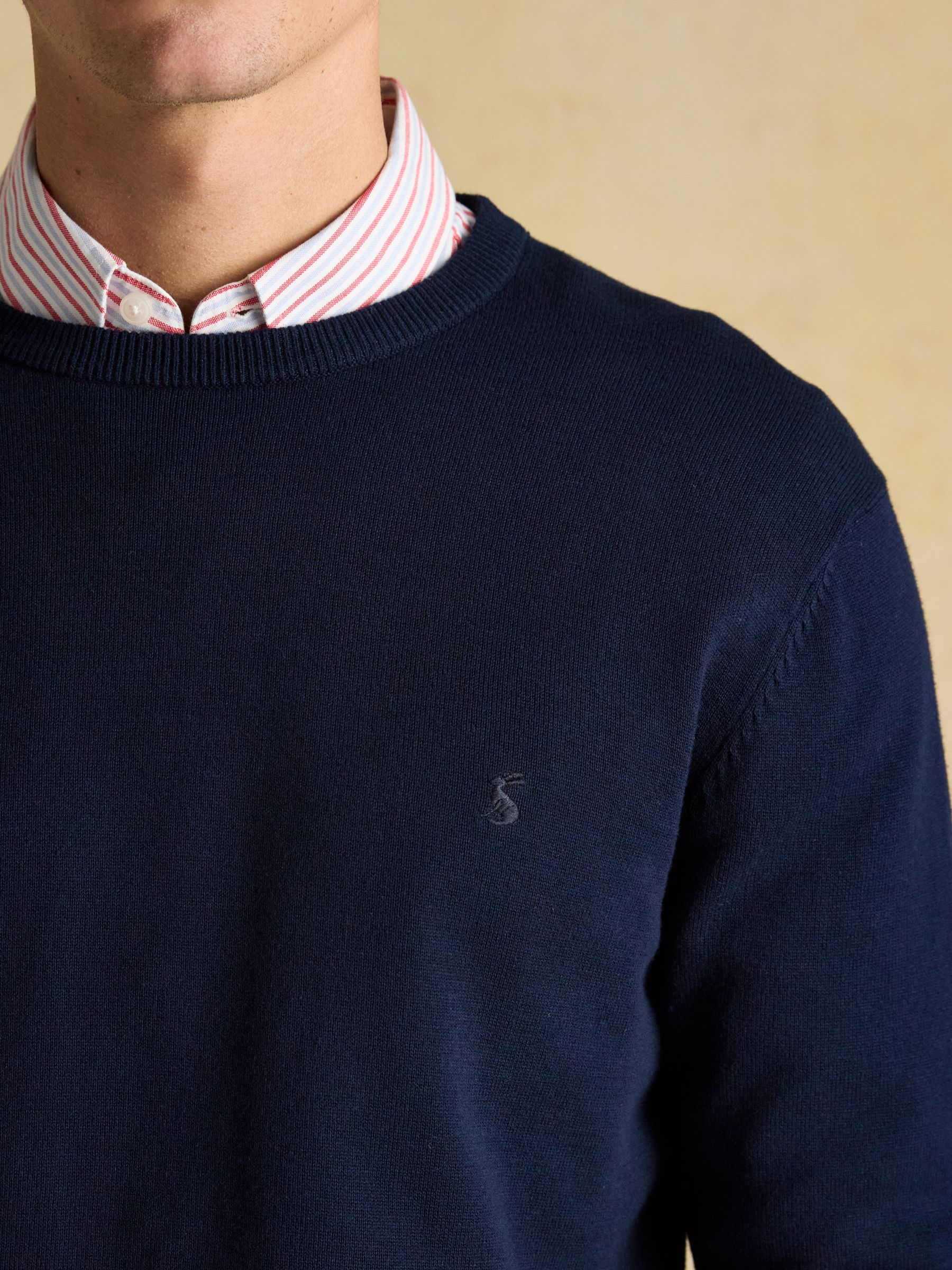 Hillside Navy Blue Crew Neck Knitted Jumper - Image 6 of 7