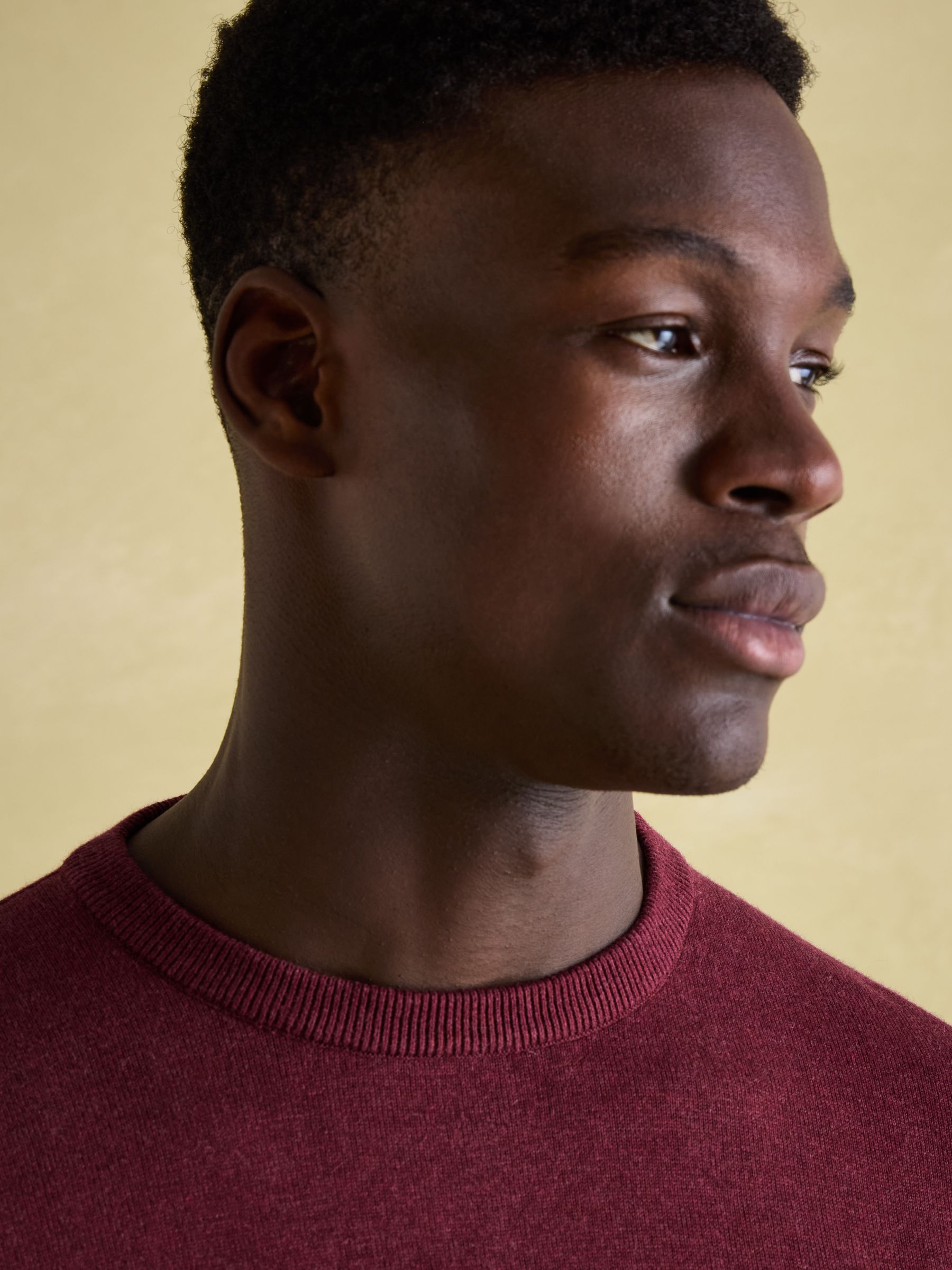 Hillside Burgundy Crew Neck Knitted Jumper - Image 5 of 7