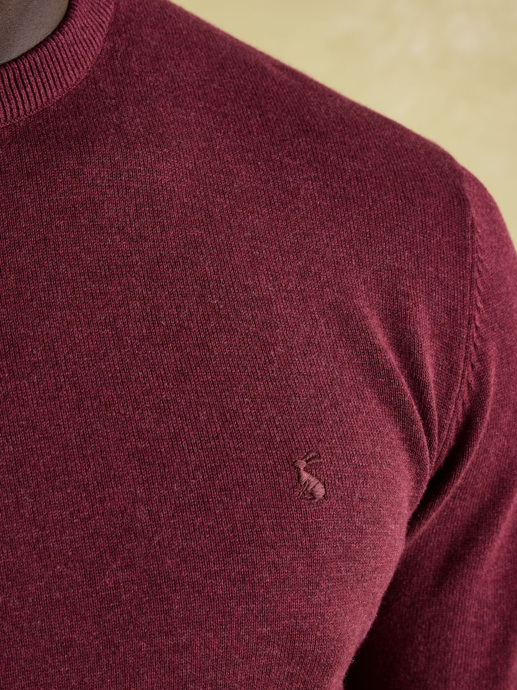 Hillside Burgundy Crew Neck Knitted Jumper - Image 6 of 7