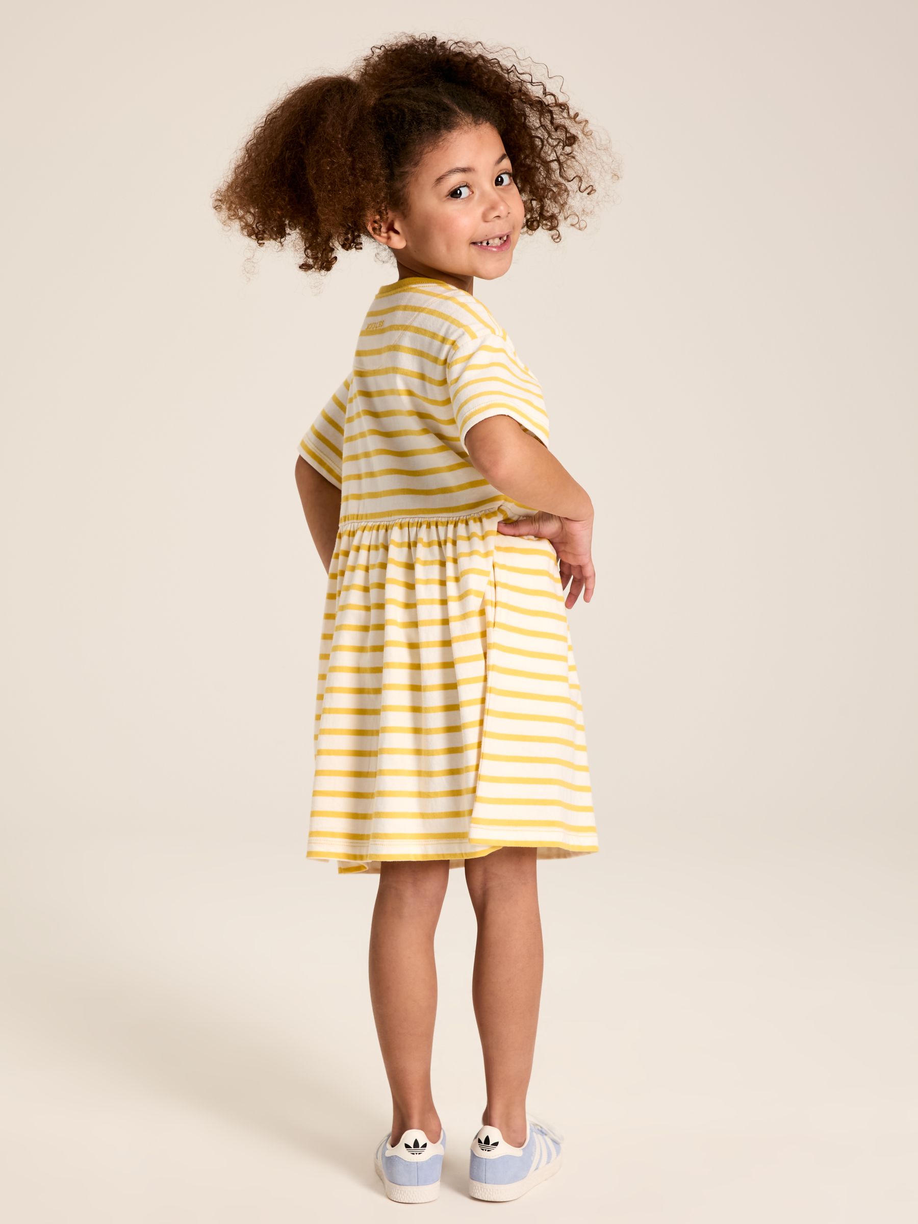 Skye Yellow Striped Jersey T-Shirt Dress - Image 2 of 9