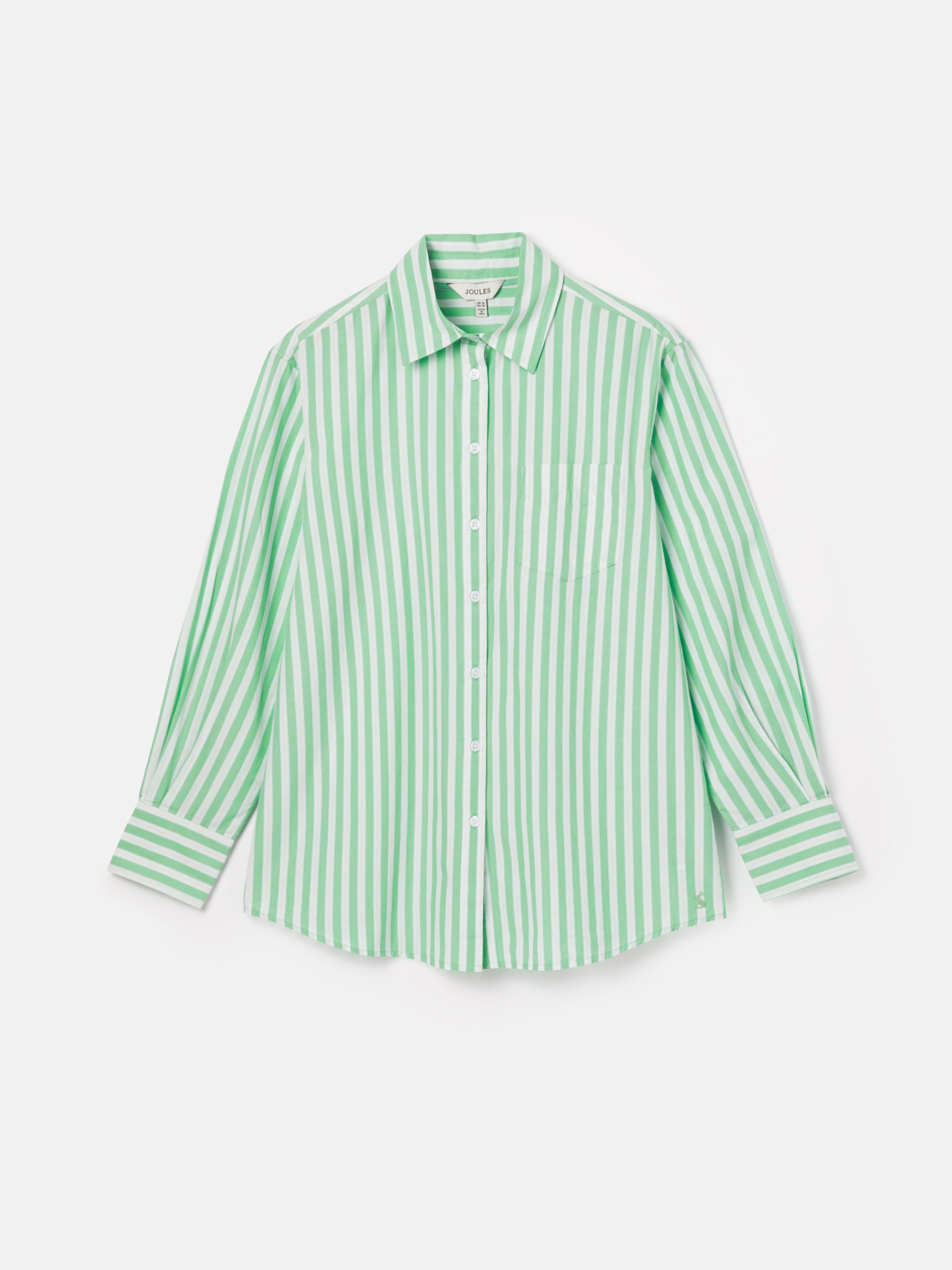 Amilla Green & White Striped Cotton Shirt - Image 7 of 7