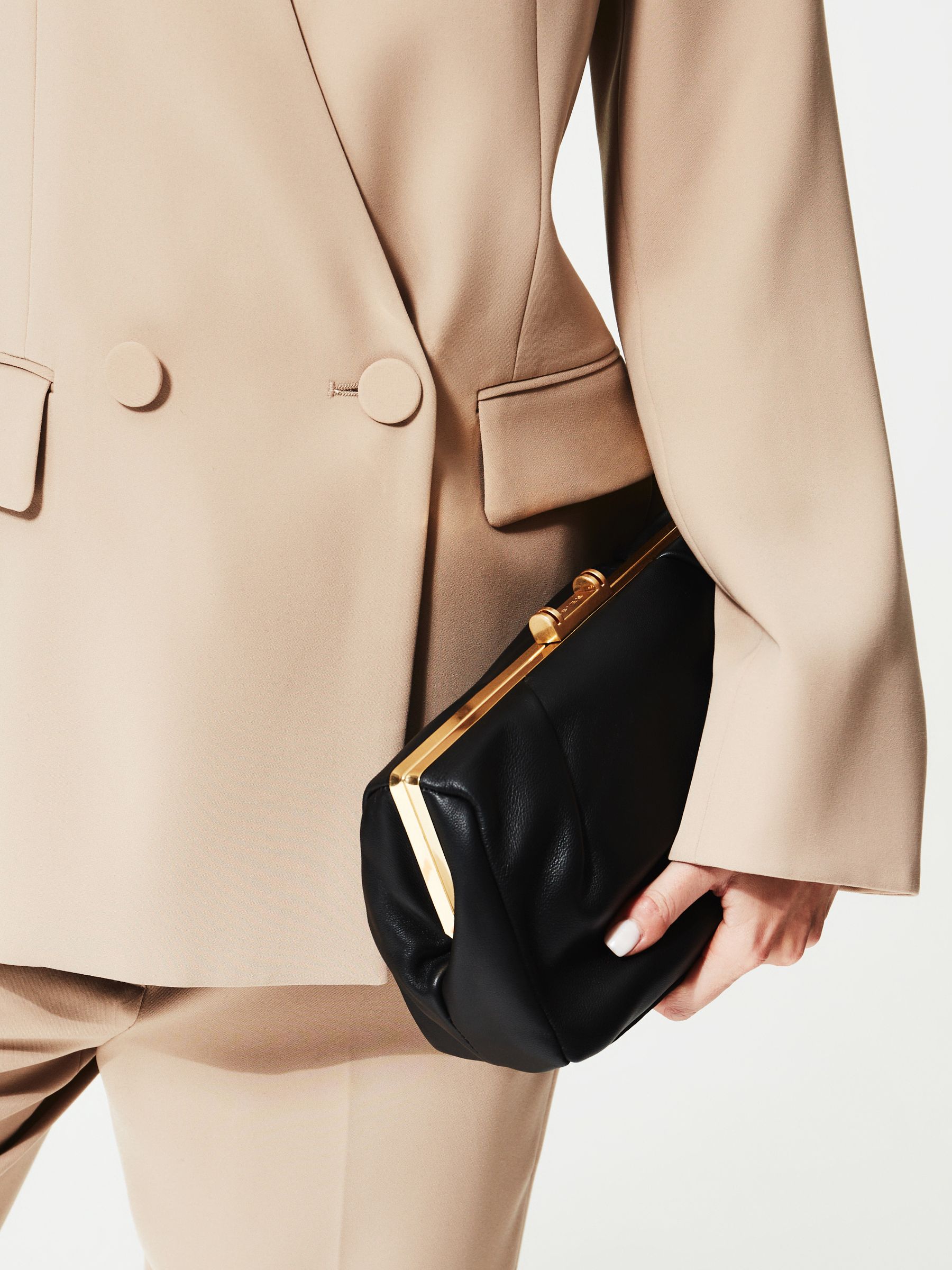 Leather Clutch Bag in Black - Image 1 of 6