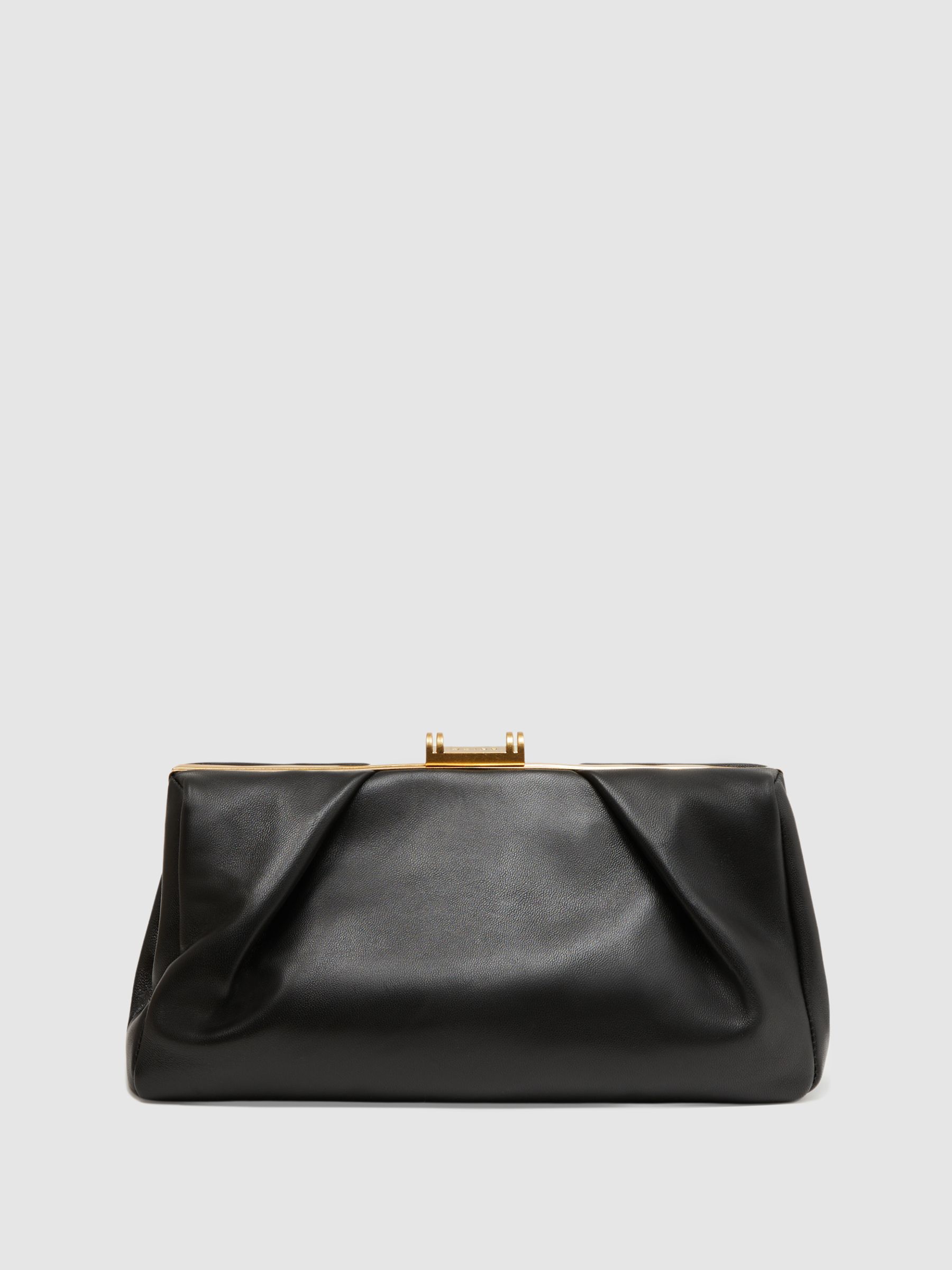 Leather Clutch Bag in Black - Image 2 of 6