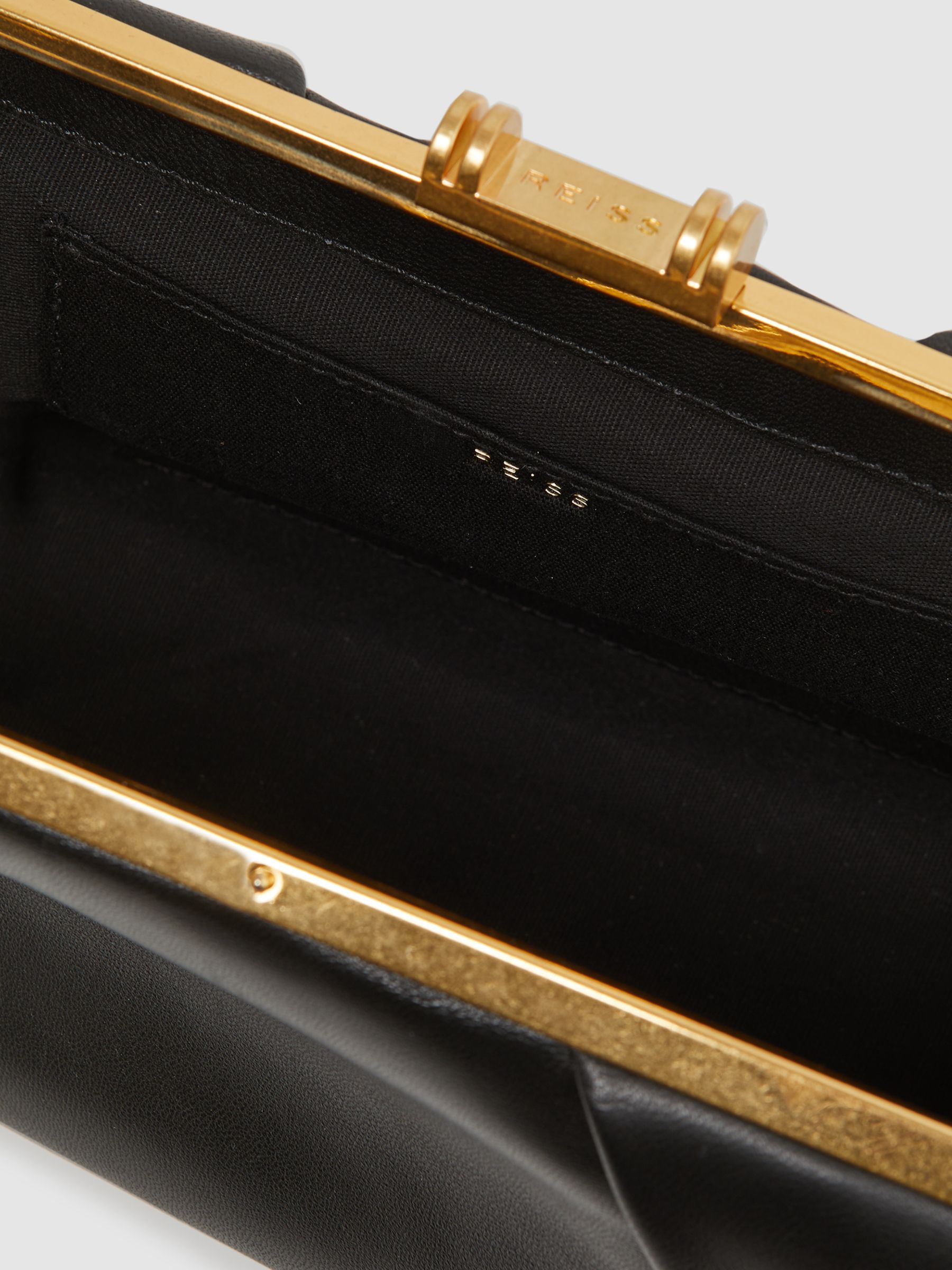 Leather Clutch Bag in Black - Image 3 of 6