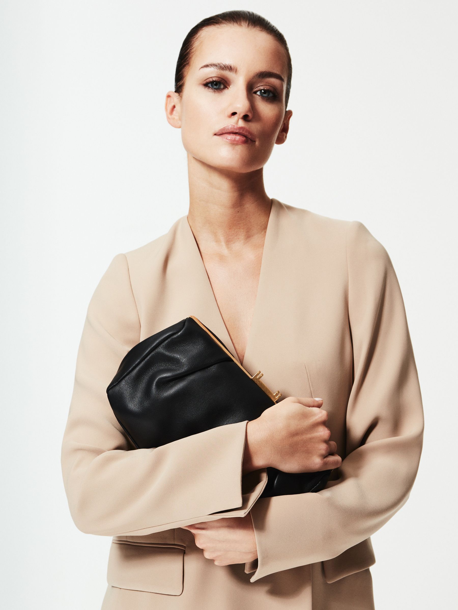 Leather Clutch Bag in Black - Image 6 of 6