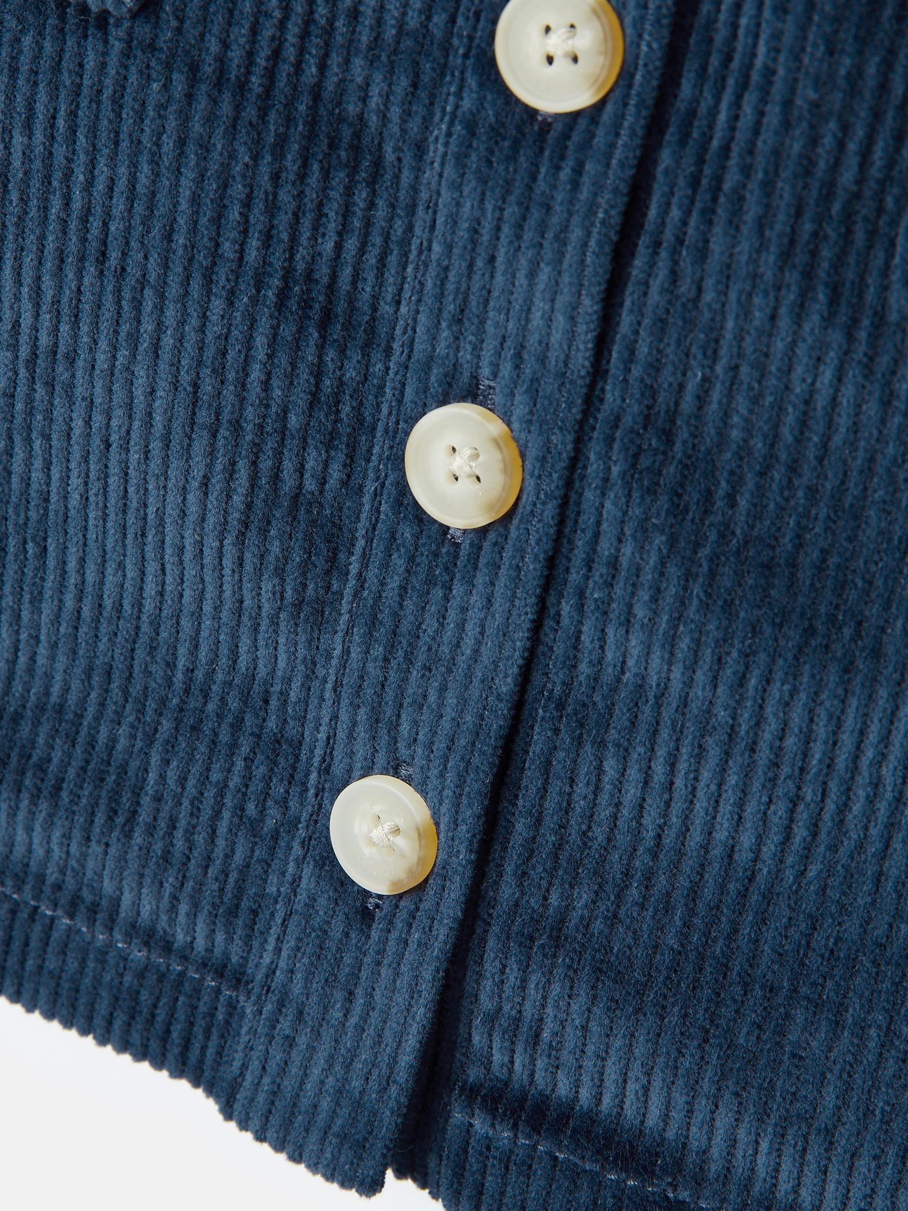 Victoria Navy Blue Kness Length Corduroy Skirt - Image 4 of 4