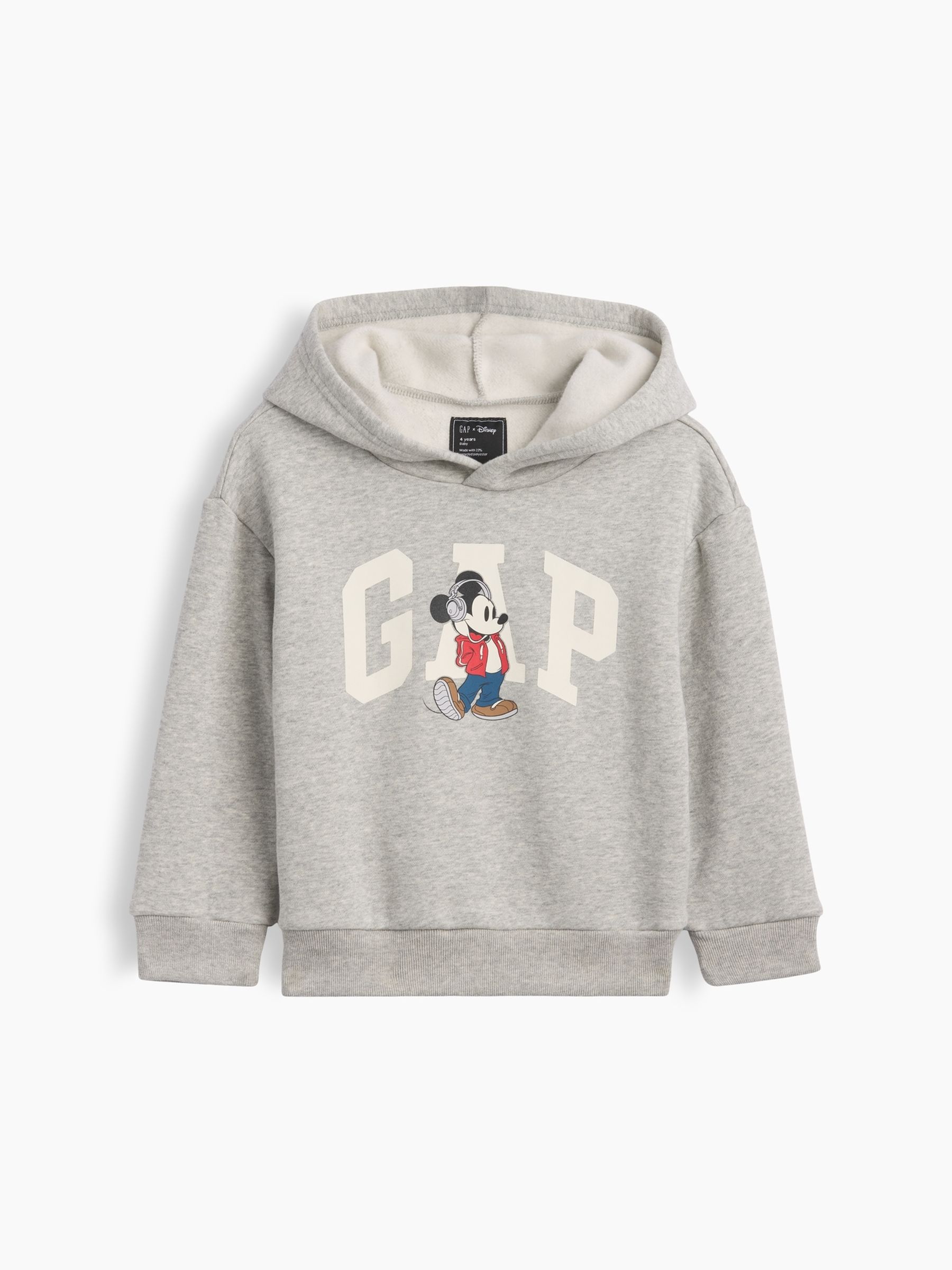 Grey Disney Mickey Mouse Relaxed Logo Hoodie - Image 1 of 3