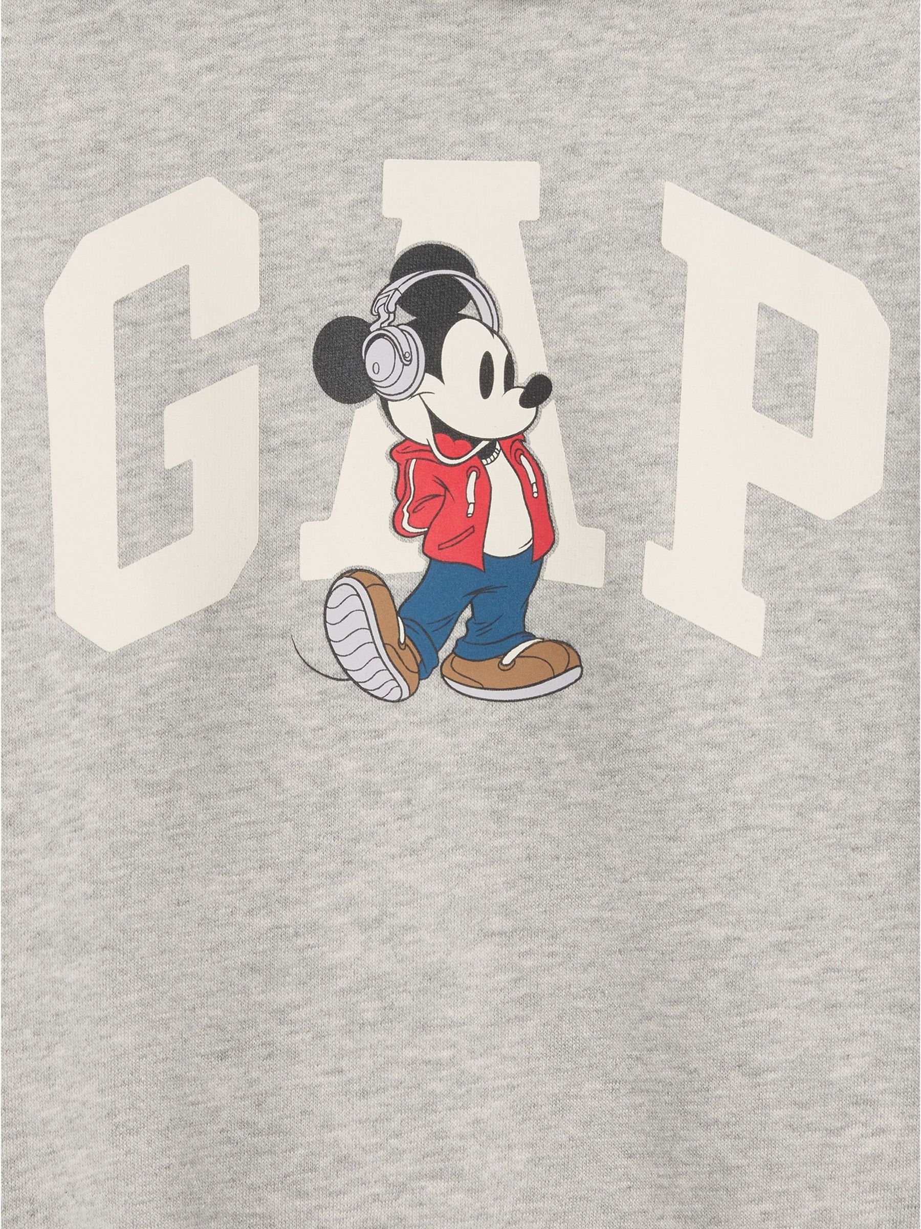 Grey Disney Mickey Mouse Relaxed Logo Hoodie - Image 3 of 3 Grey Disney Mickey Mouse Relaxed Logo Hoodie - Image 3 of 3