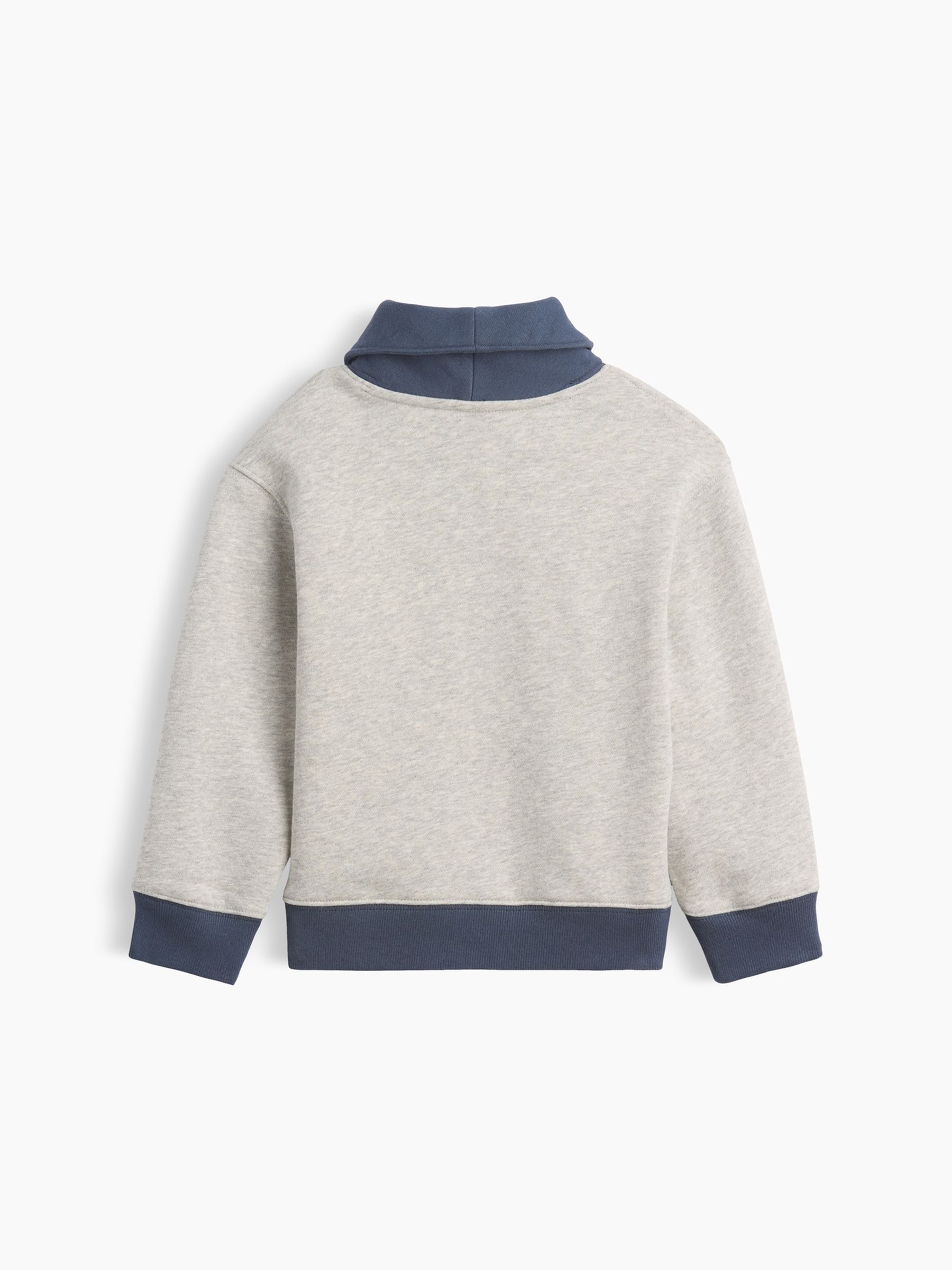 Grey Baby and Toddler VintageSoft Varsity Shawl Cardigan - Image 2 of 2 Grey Baby and Toddler VintageSoft Varsity Shawl Cardigan - Image 2 of 2