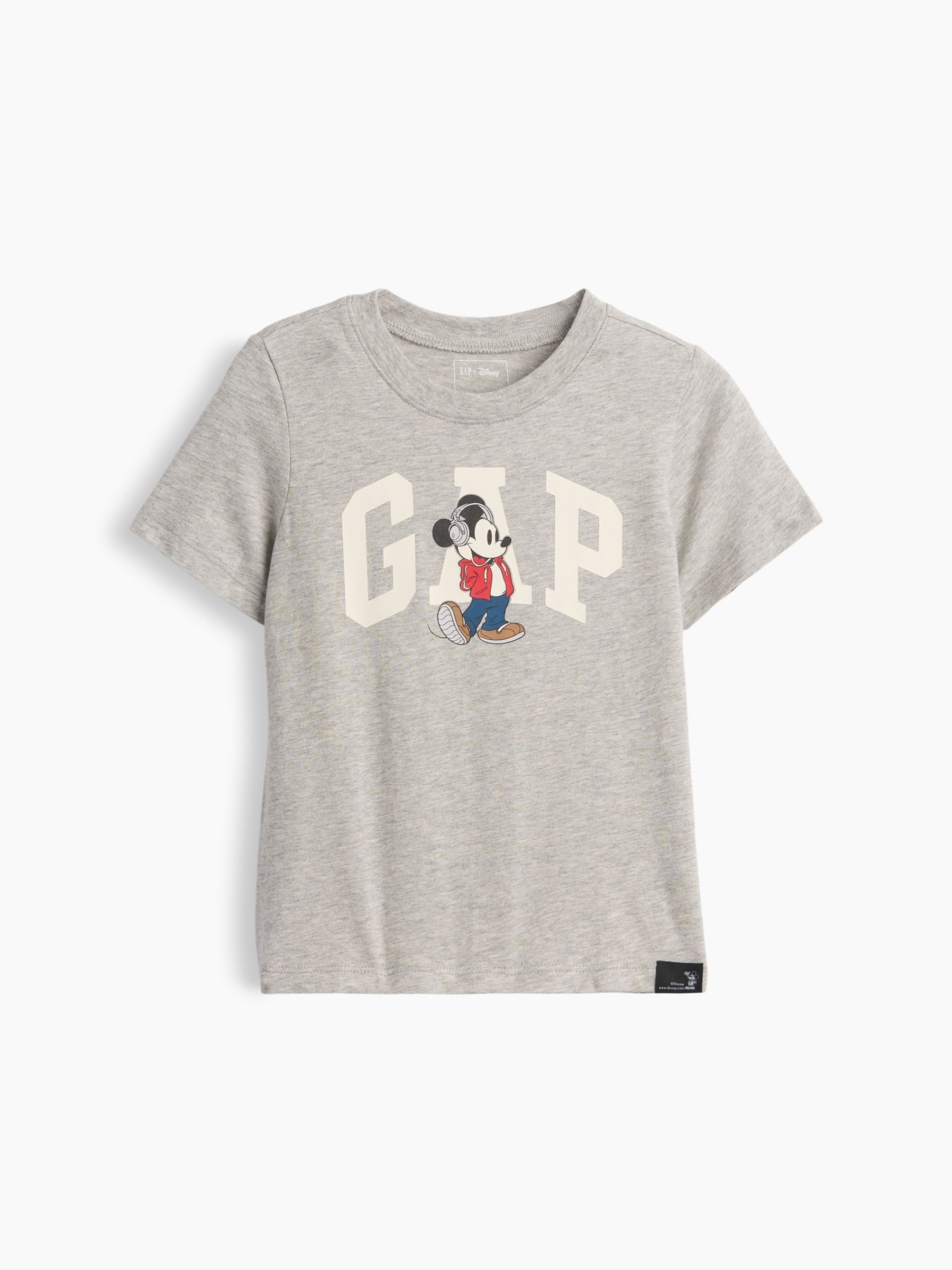 Grey Disney Mickey Mouse Logo T-Shirt - Image 1 of 3