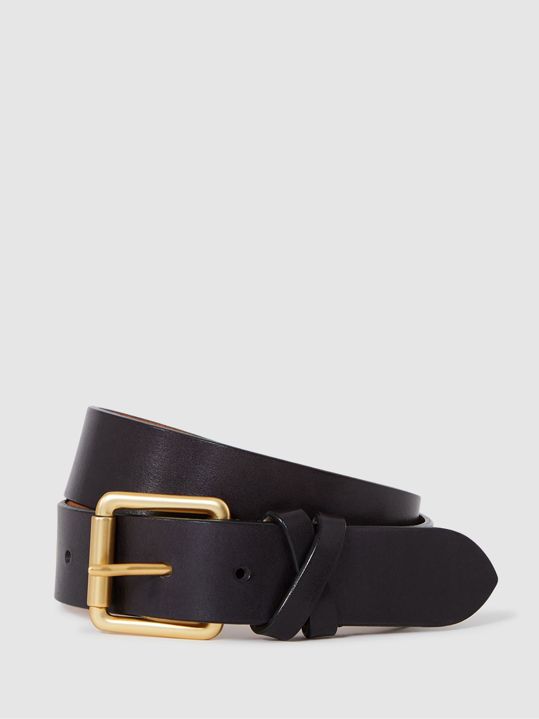 Leather Buckle Belt in Black - Image 3 of 4