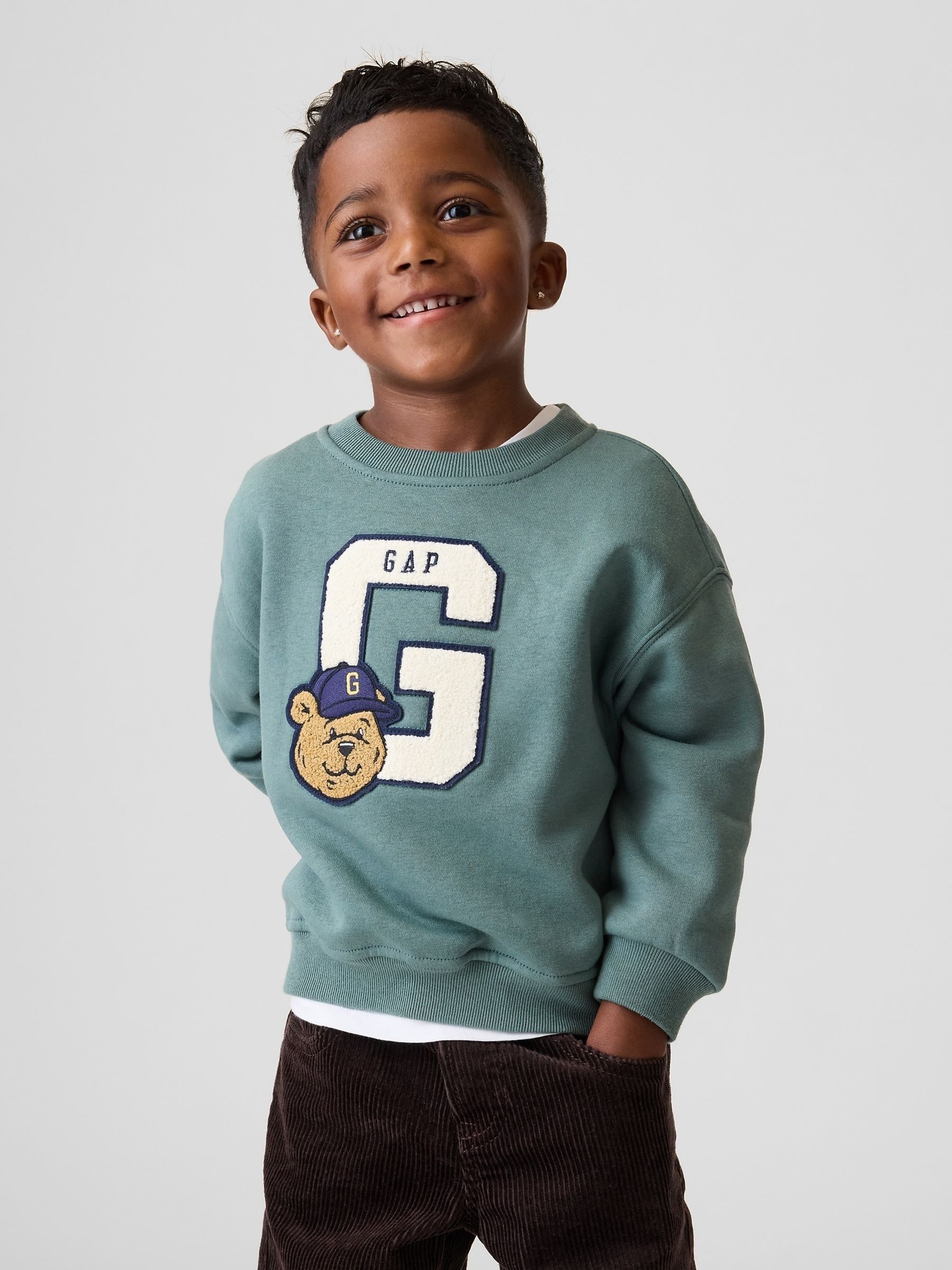 Teal Green Vintage Soft Varsity Logo Sweatshirt - Image 1 of 4 Teal Green Vintage Soft Varsity Logo Sweatshirt - Image 1 of 4