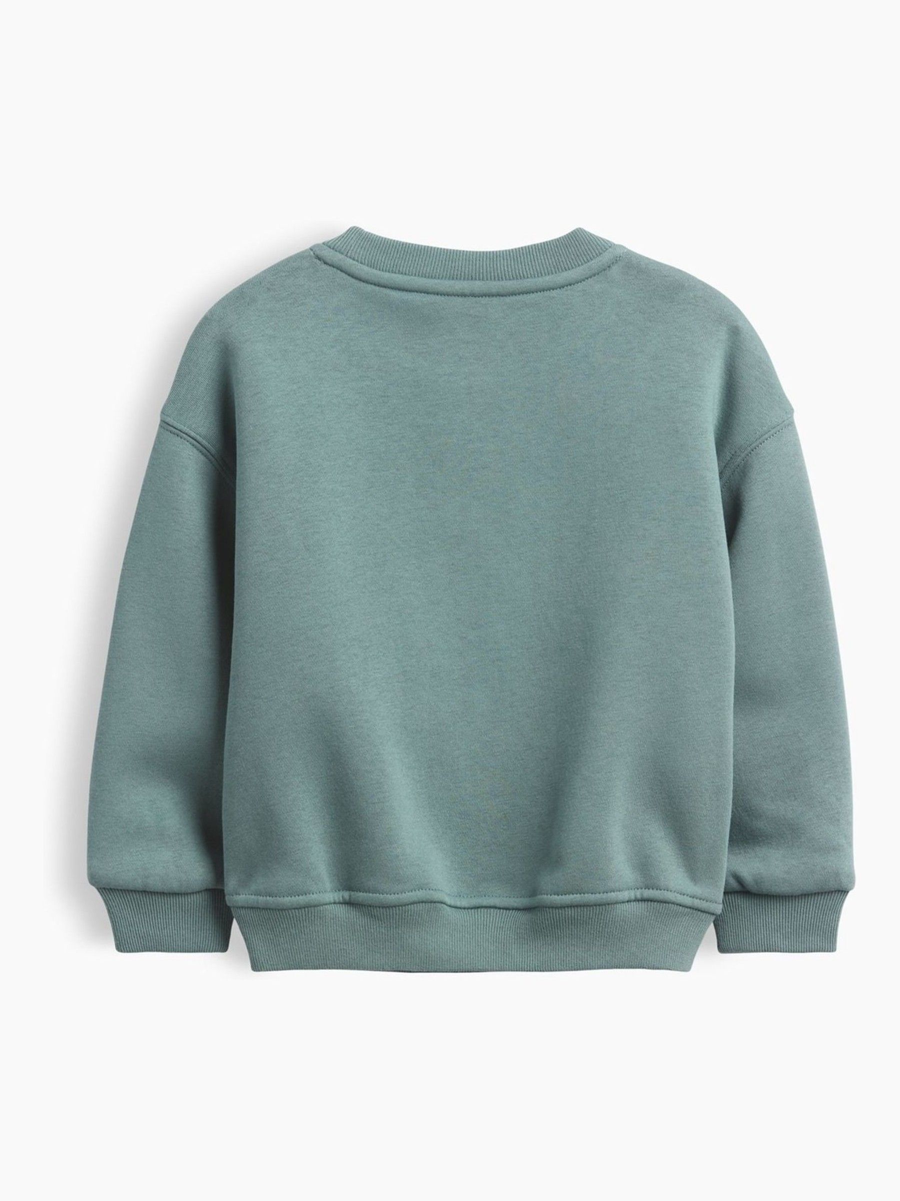 Teal Green Vintage Soft Varsity Logo Sweatshirt - Image 3 of 4
