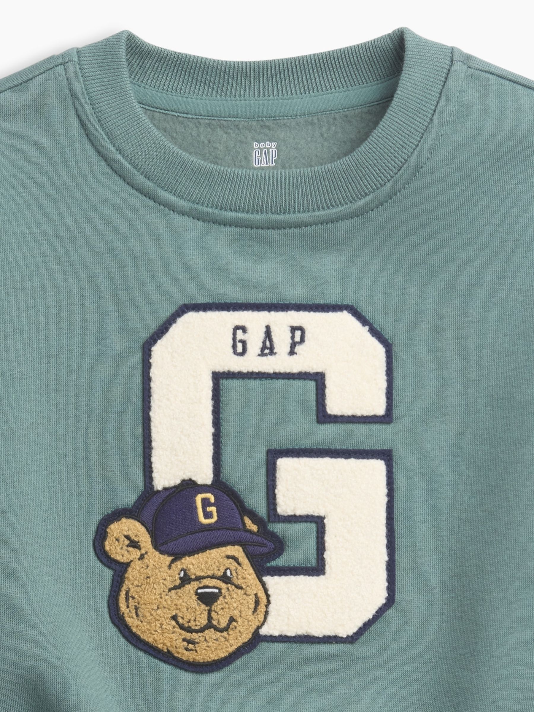 Teal Green Vintage Soft Varsity Logo Sweatshirt - Image 4 of 4