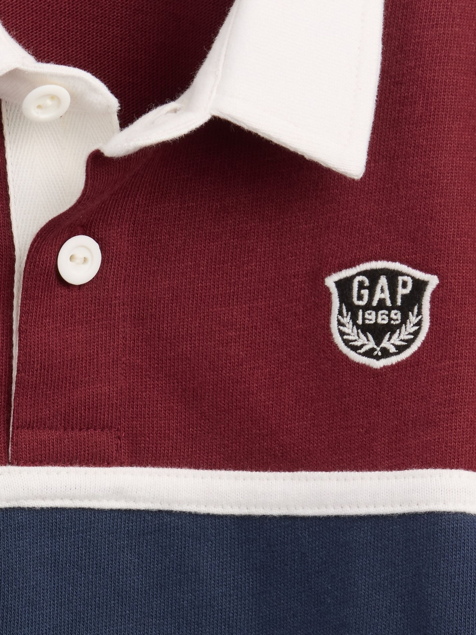 Red/Blue Colourblock Rugby Polo Shirt - Image 3 of 3