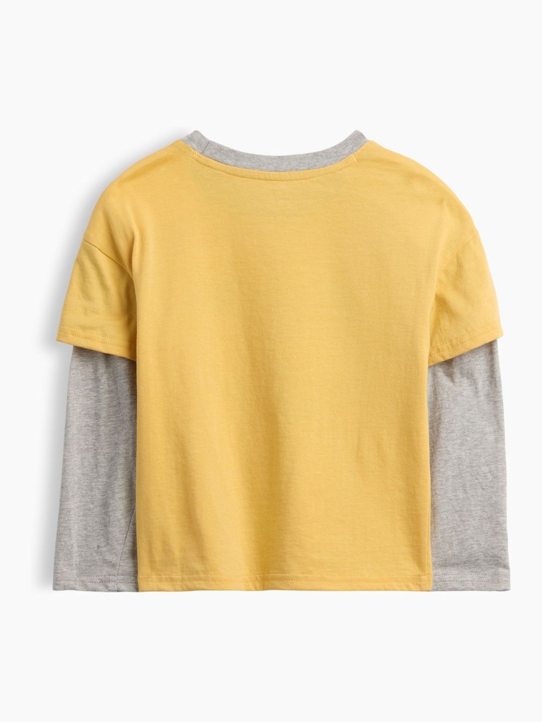 Yellow Dinosaur Graphic Long Sleeve T-Shirt - Image 2 of 3