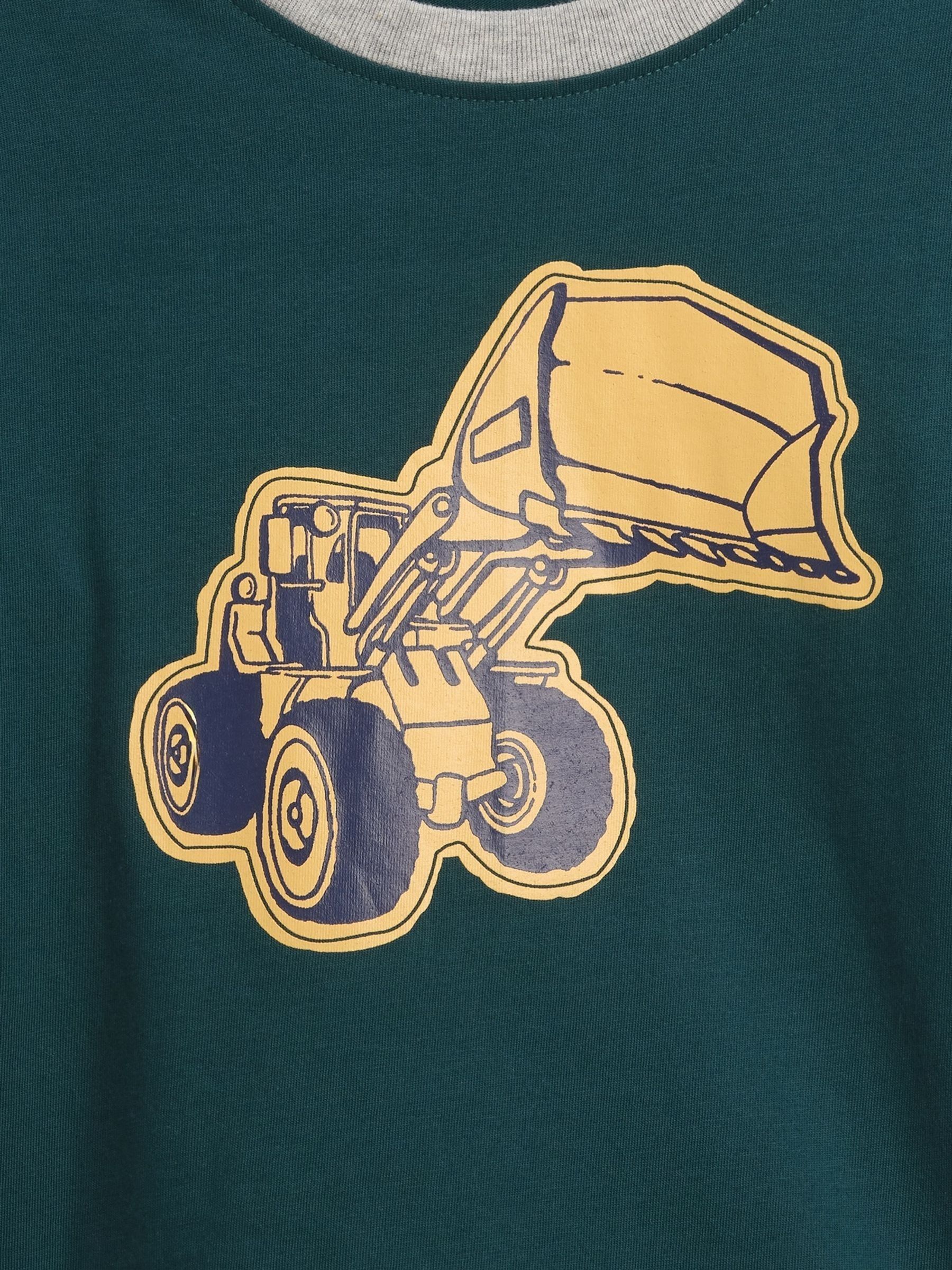 Green/Grey Digger Graphic Long Sleeve T-Shirt - Image 3 of 3