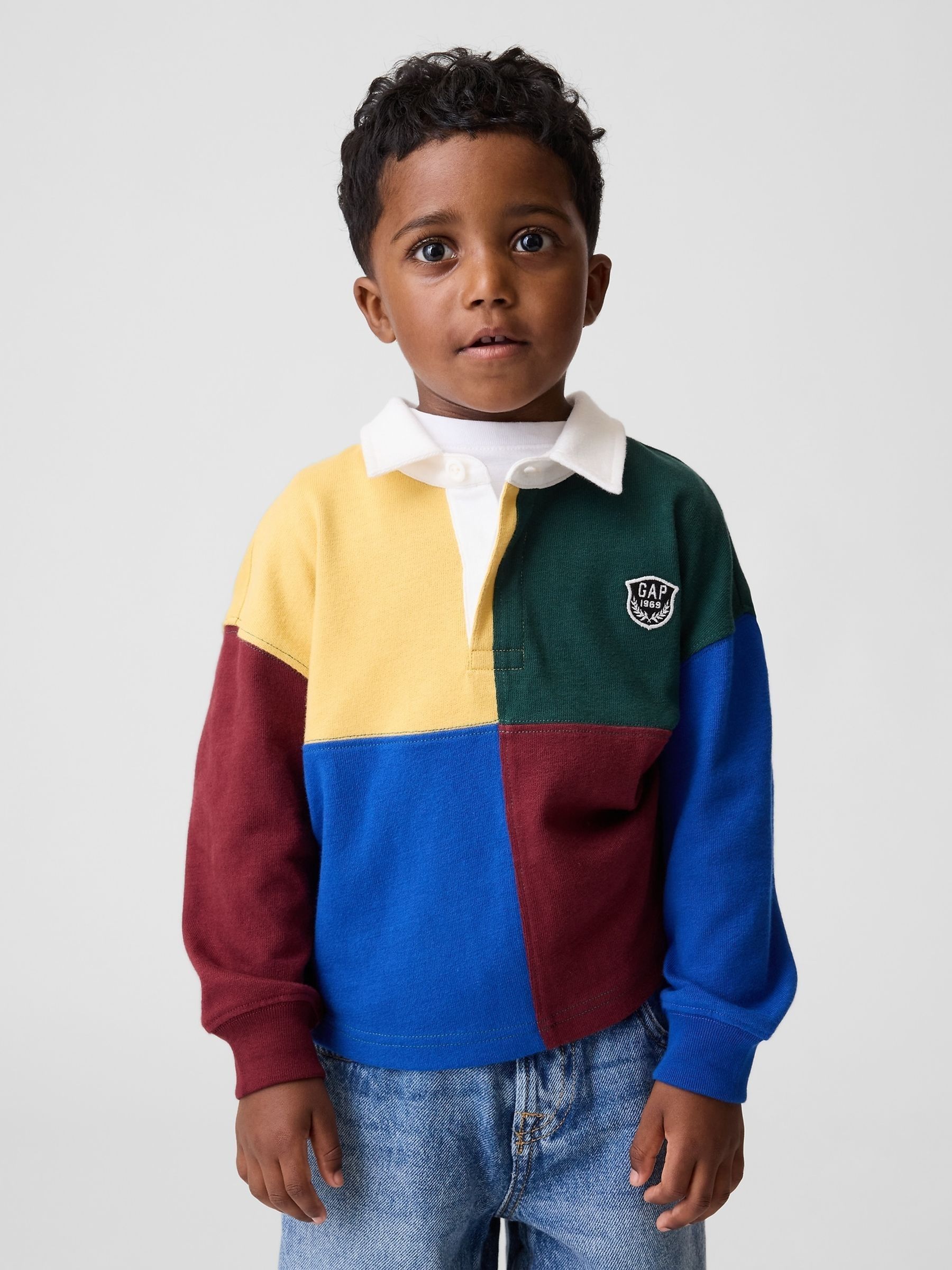 Multi Colourblock Rugby Polo Shirt - Image 1 of 4