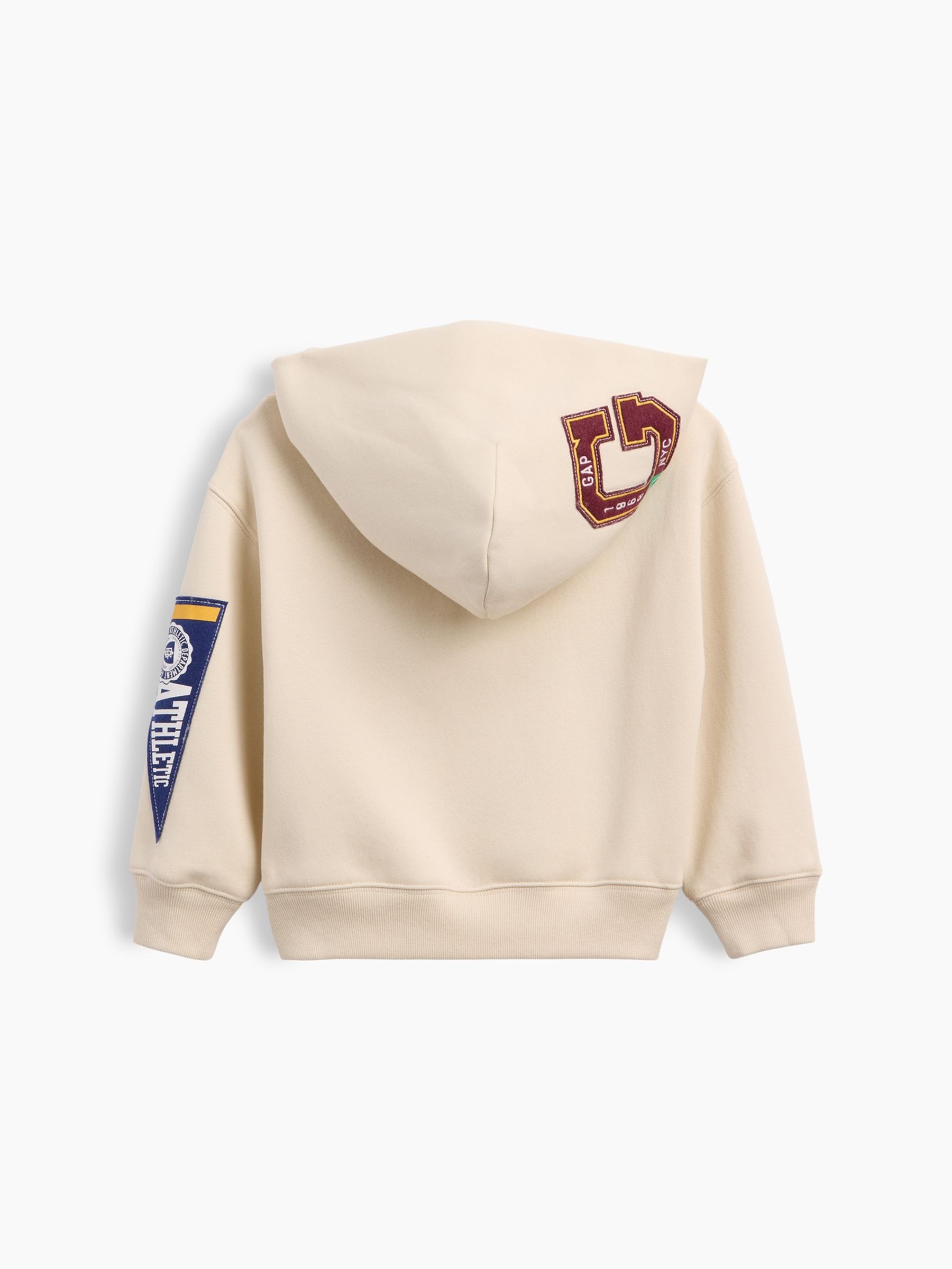 Cream Vintage Soft Varsity Logo Zip-Up Hoodie - Image 2 of 2 Cream Vintage Soft Varsity Logo Zip-Up Hoodie - Image 2 of 2