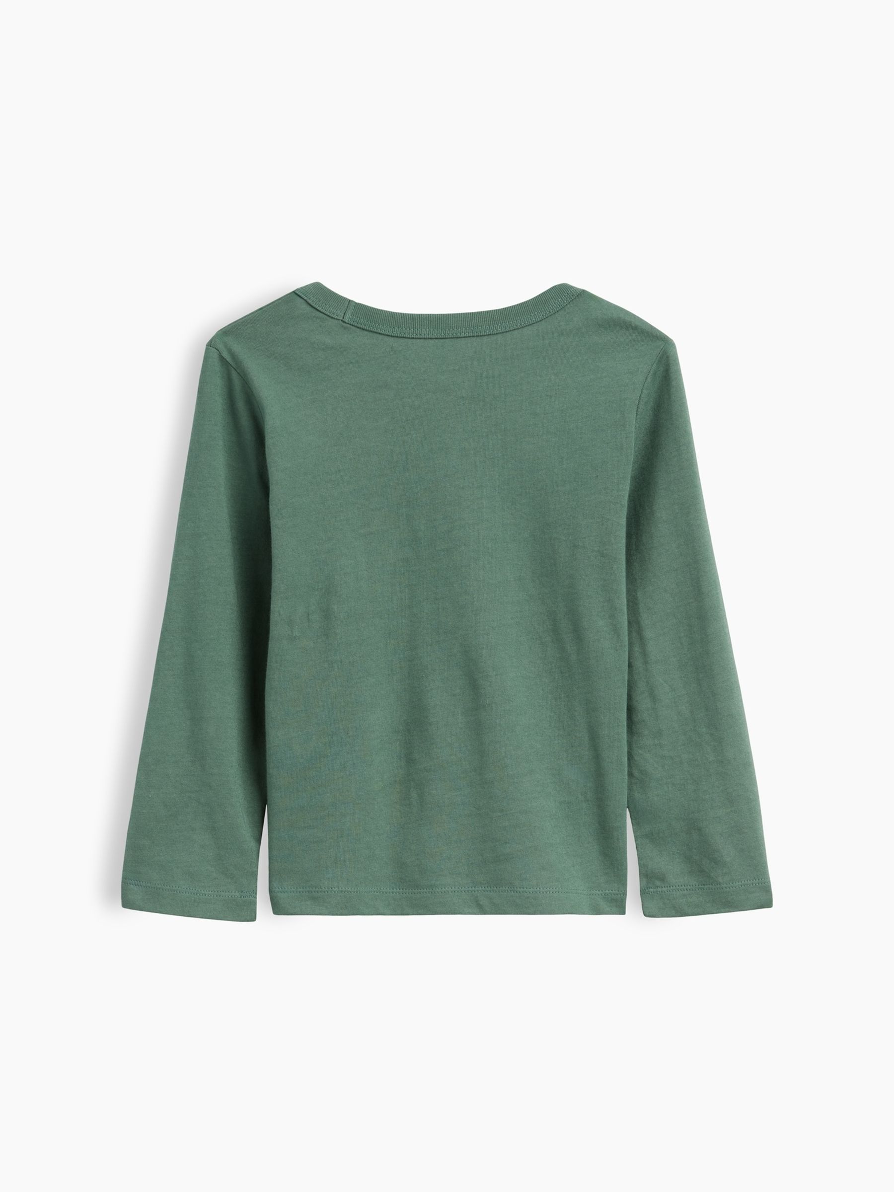 Green Dinosaur Graphic Long Sleeve T-Shirt - Image 3 of 4