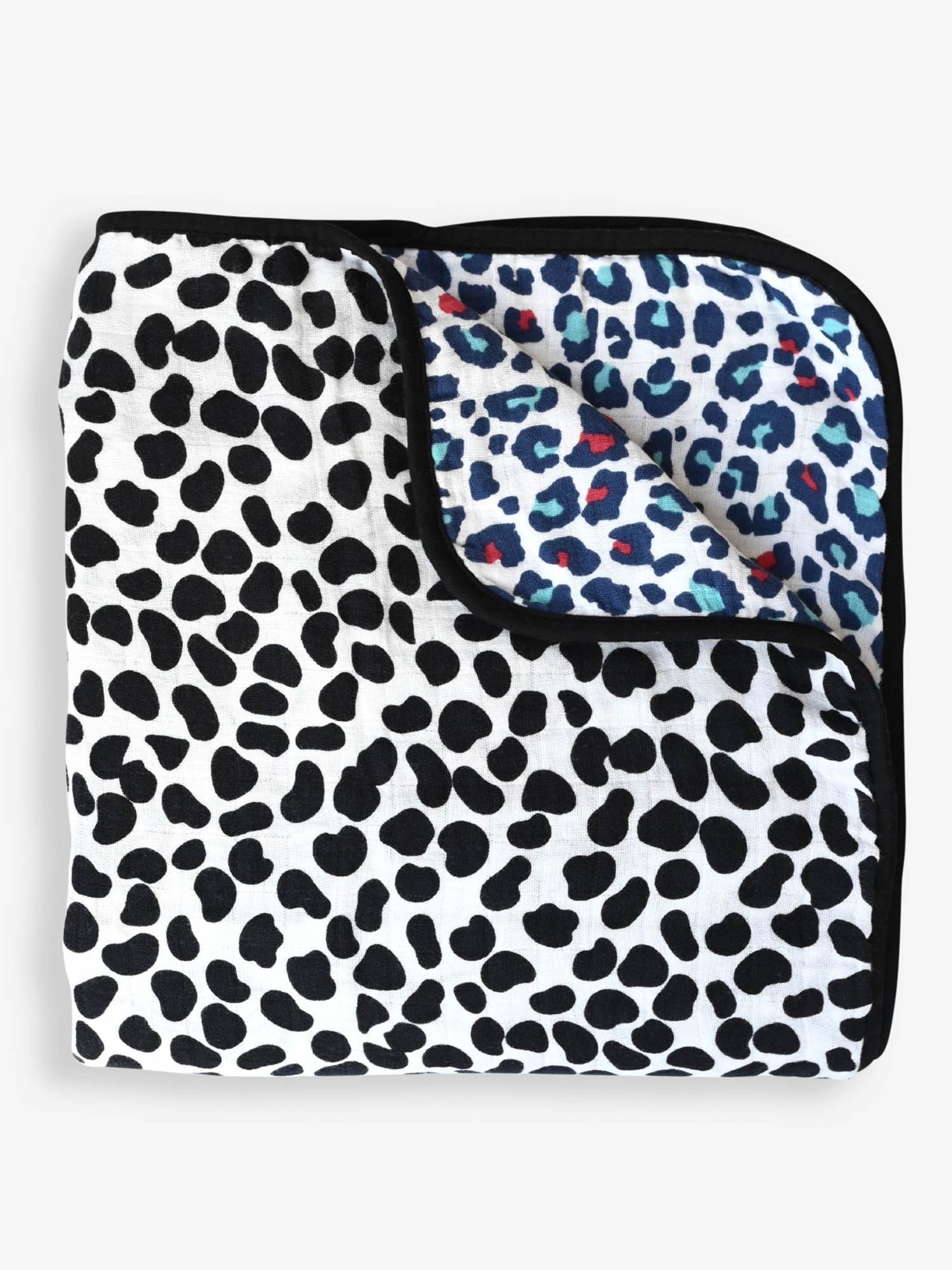 Animal Print Reversible Sensory Muslin Blanket - Image 1 of 6