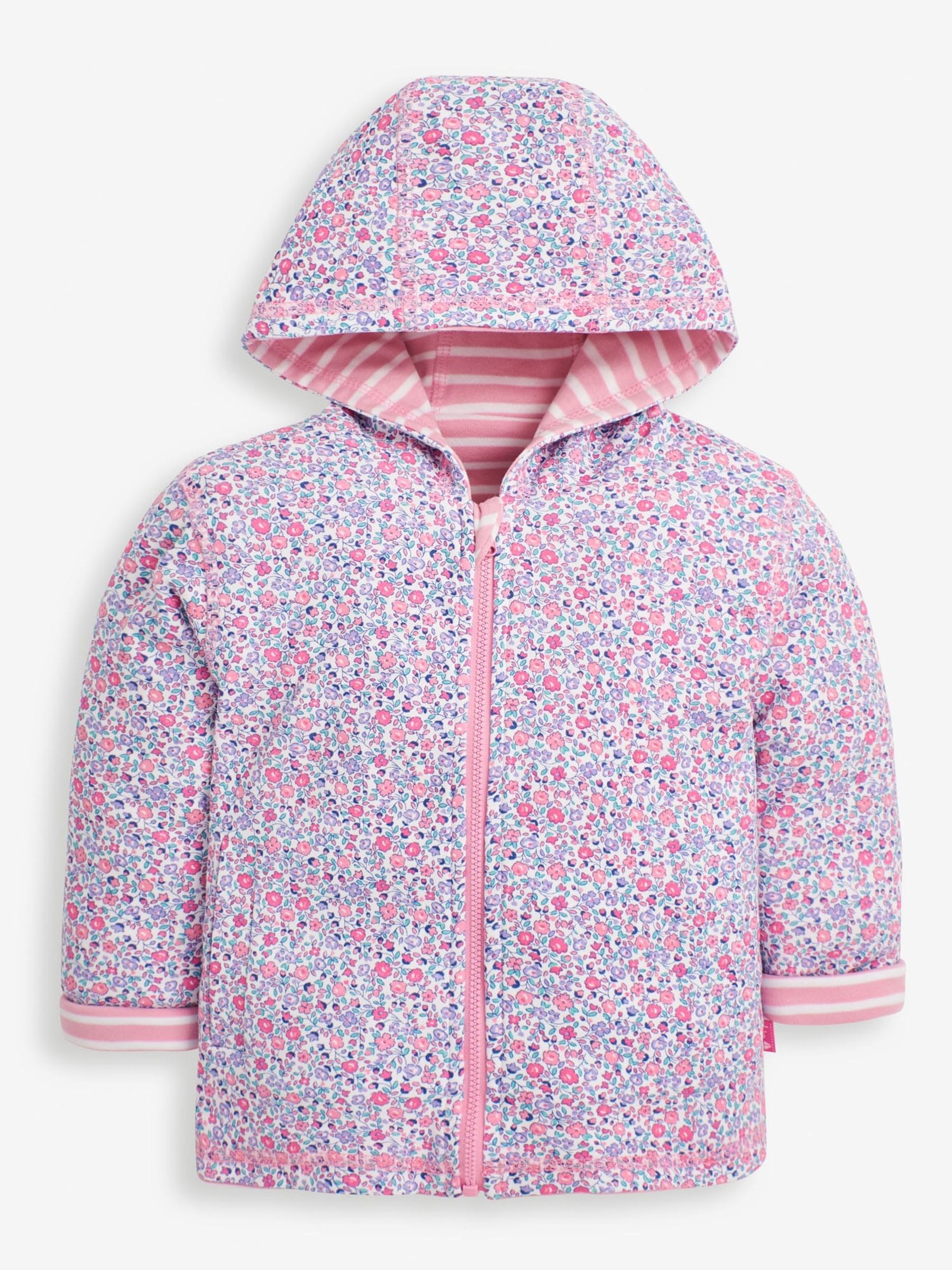 Pink Mouse Appliqué Reversible Jersey Hoodie | JoJo Maman Bébé