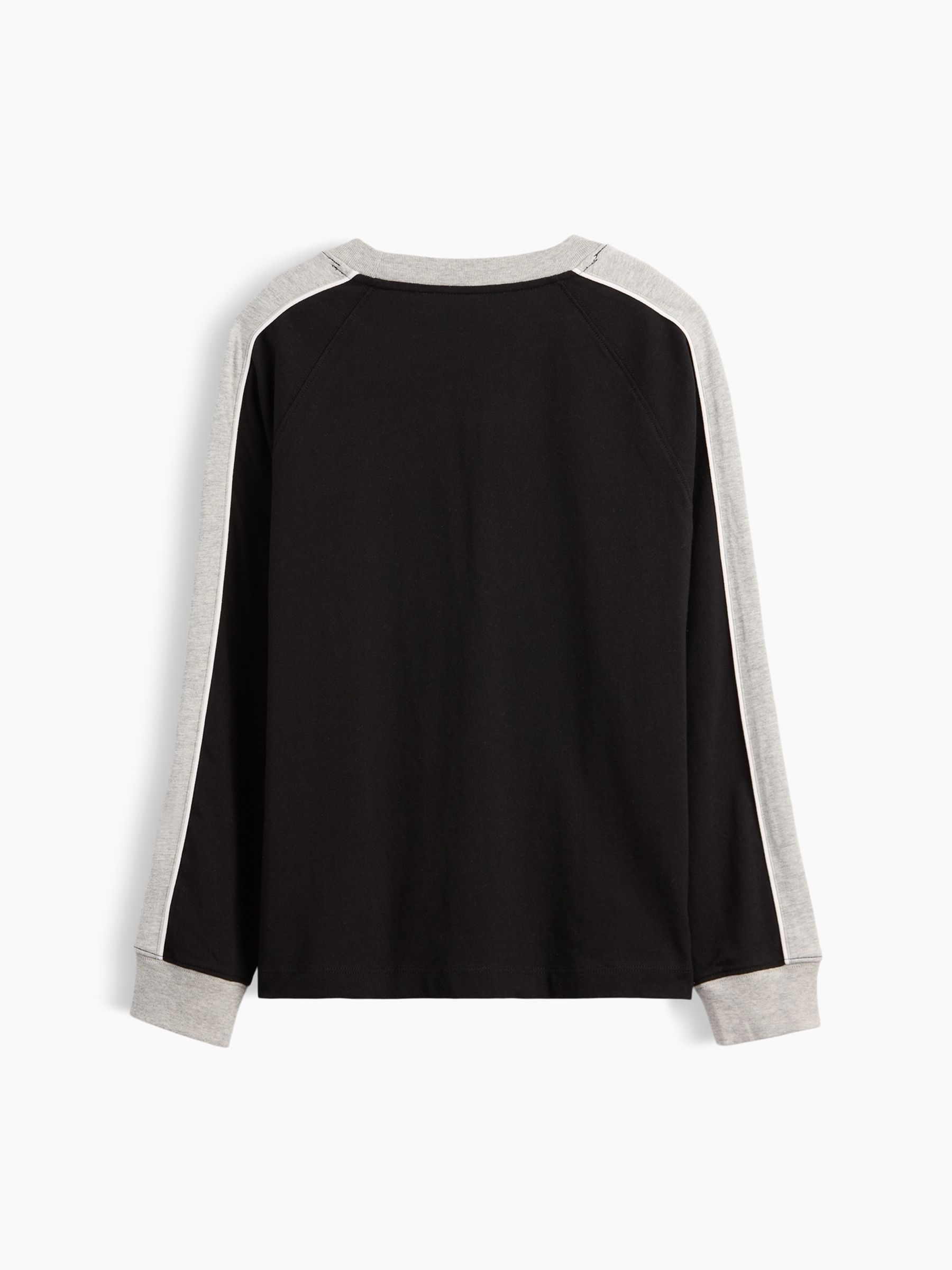 Black/Grey Relaxed Logo Long Sleeve T-Shirt - Image 2 of 3